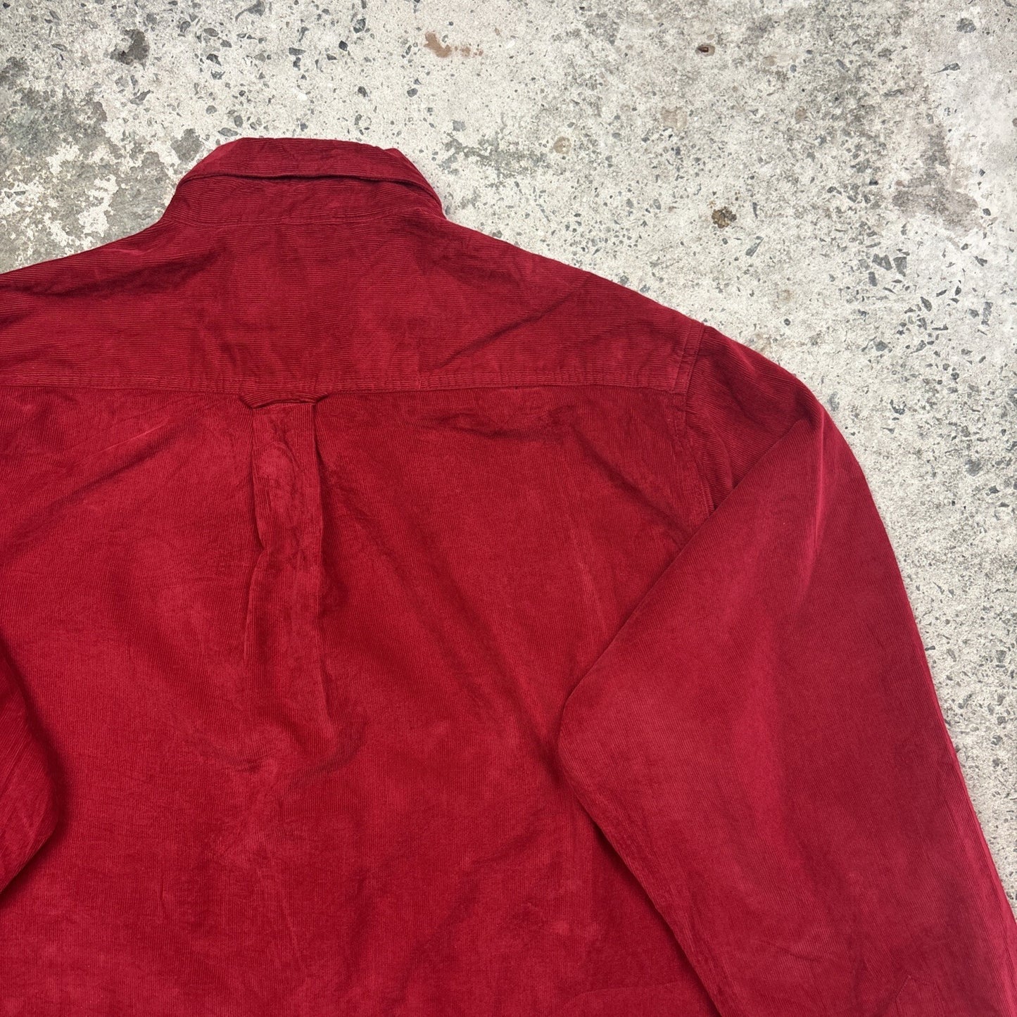 Red Corduroy John Ashford Long Sleeve Button Up Shirt | Size: L
