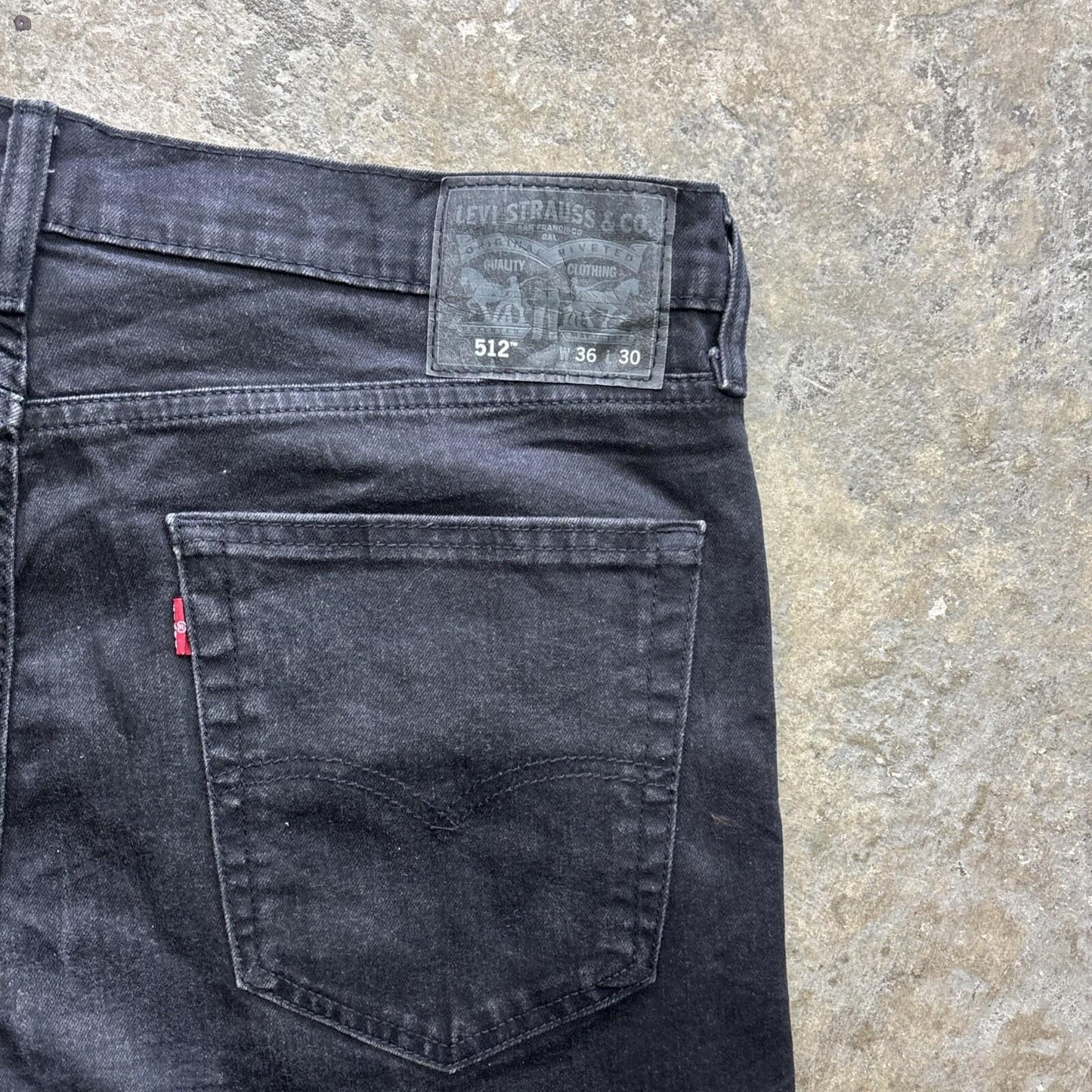Black Levi 512 Men’s Cut Off Shorts - W36