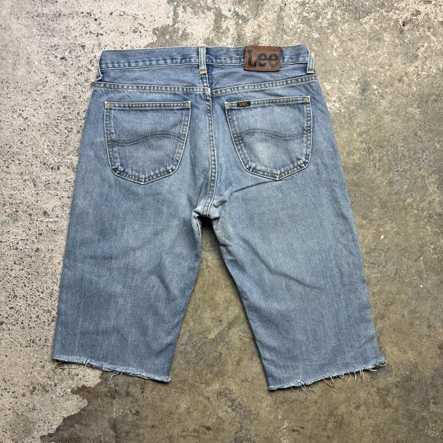 Blue Denim Lee Men’s Cut Off Shorts | W32