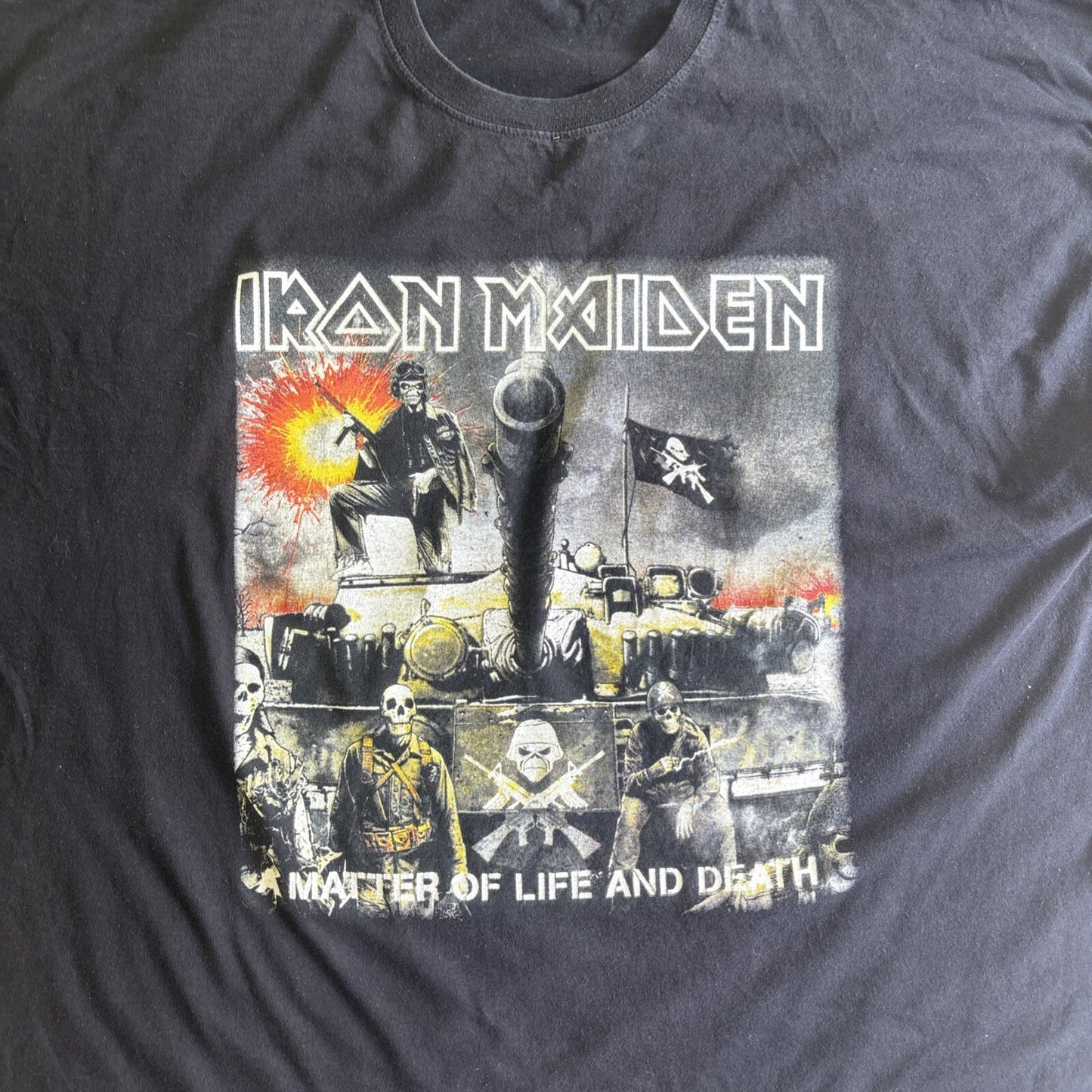 Black Iron Maiden ‘Matter Of Life & Death’ Graphic T-shirt | Size 2XL