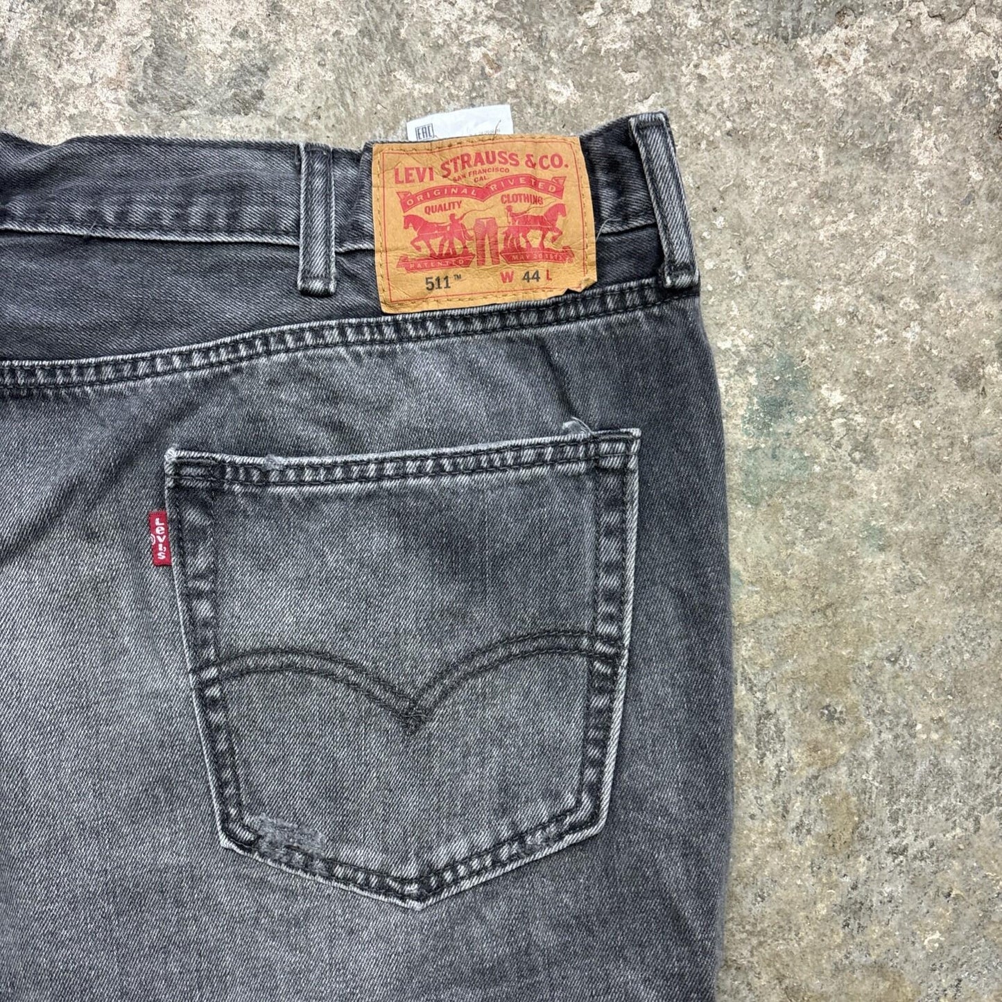 Distressed Grey Levi’s 511 Men’s Cut Off Shorts | W44