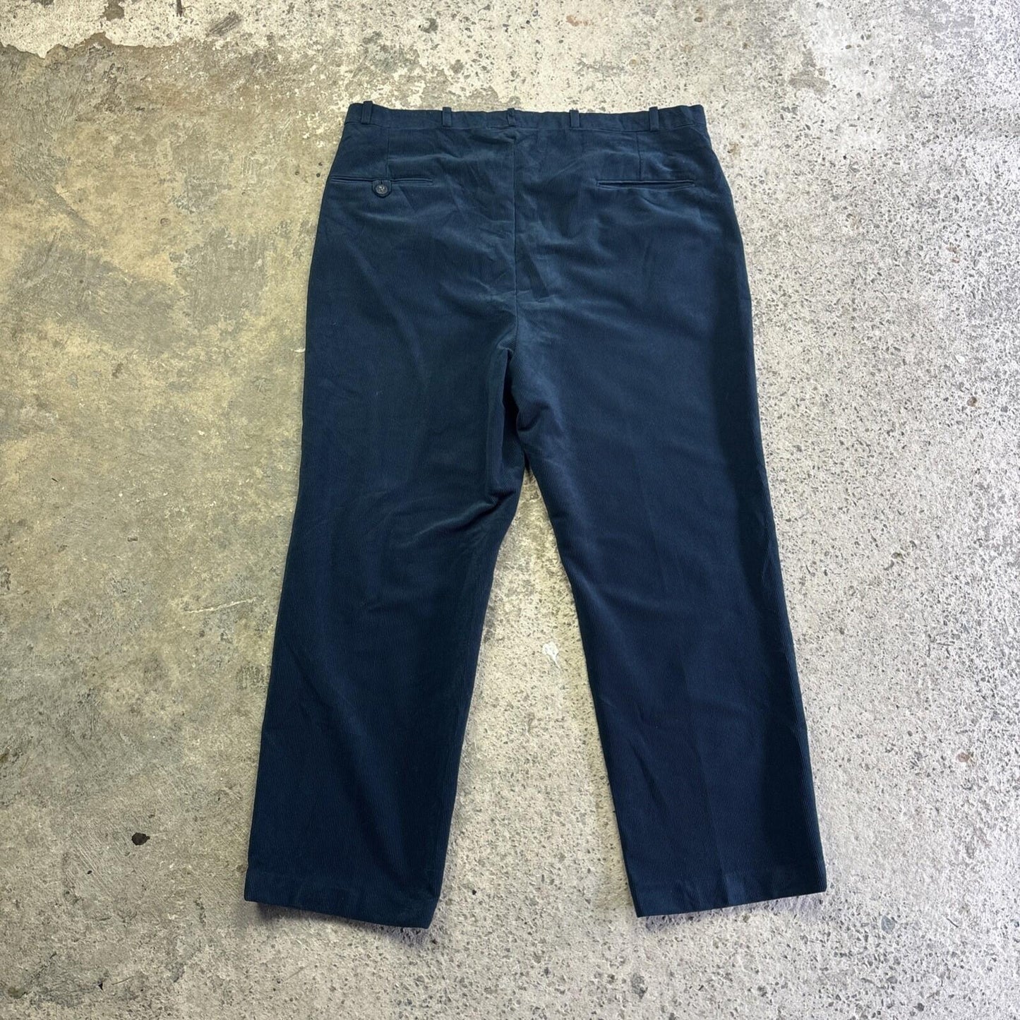 Men's Navy Blue Corduroy Arnold Palmer Trousers | W36"