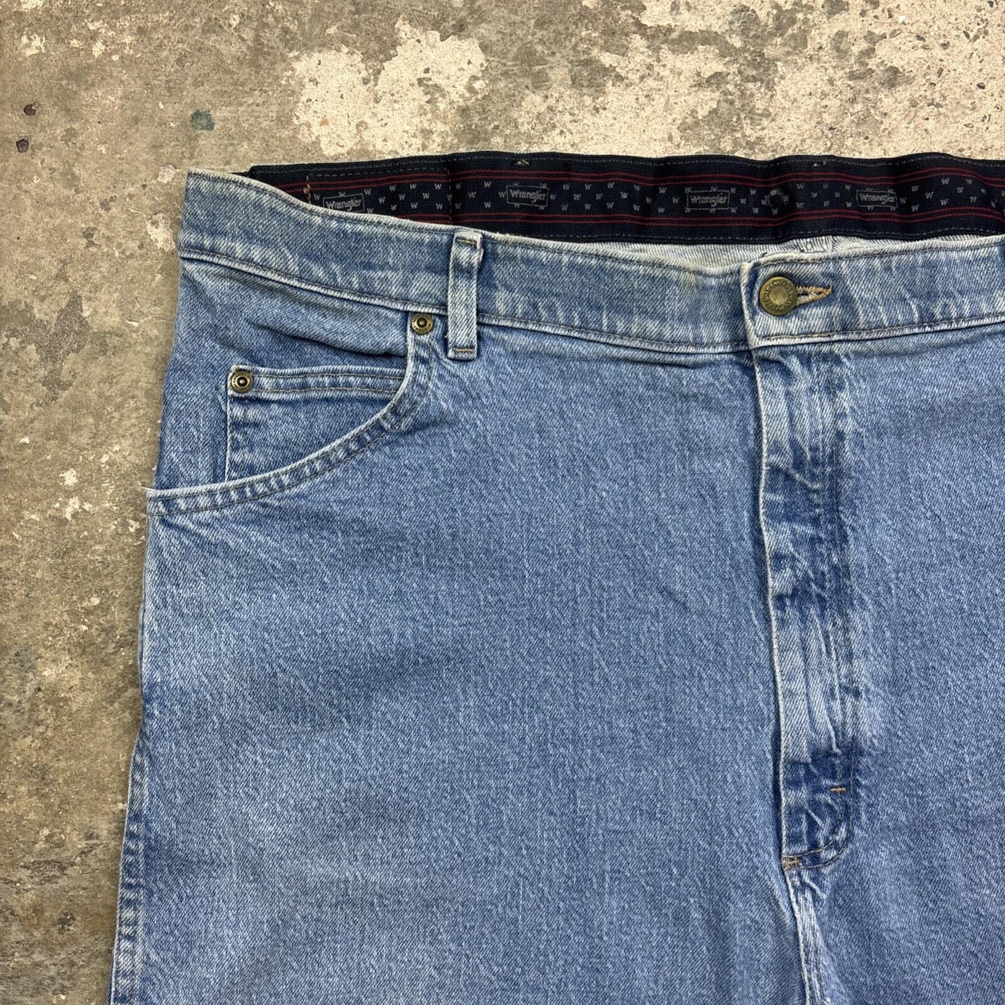 Blue Denim Wrangler Cut Off Jean Shorts | W42"
