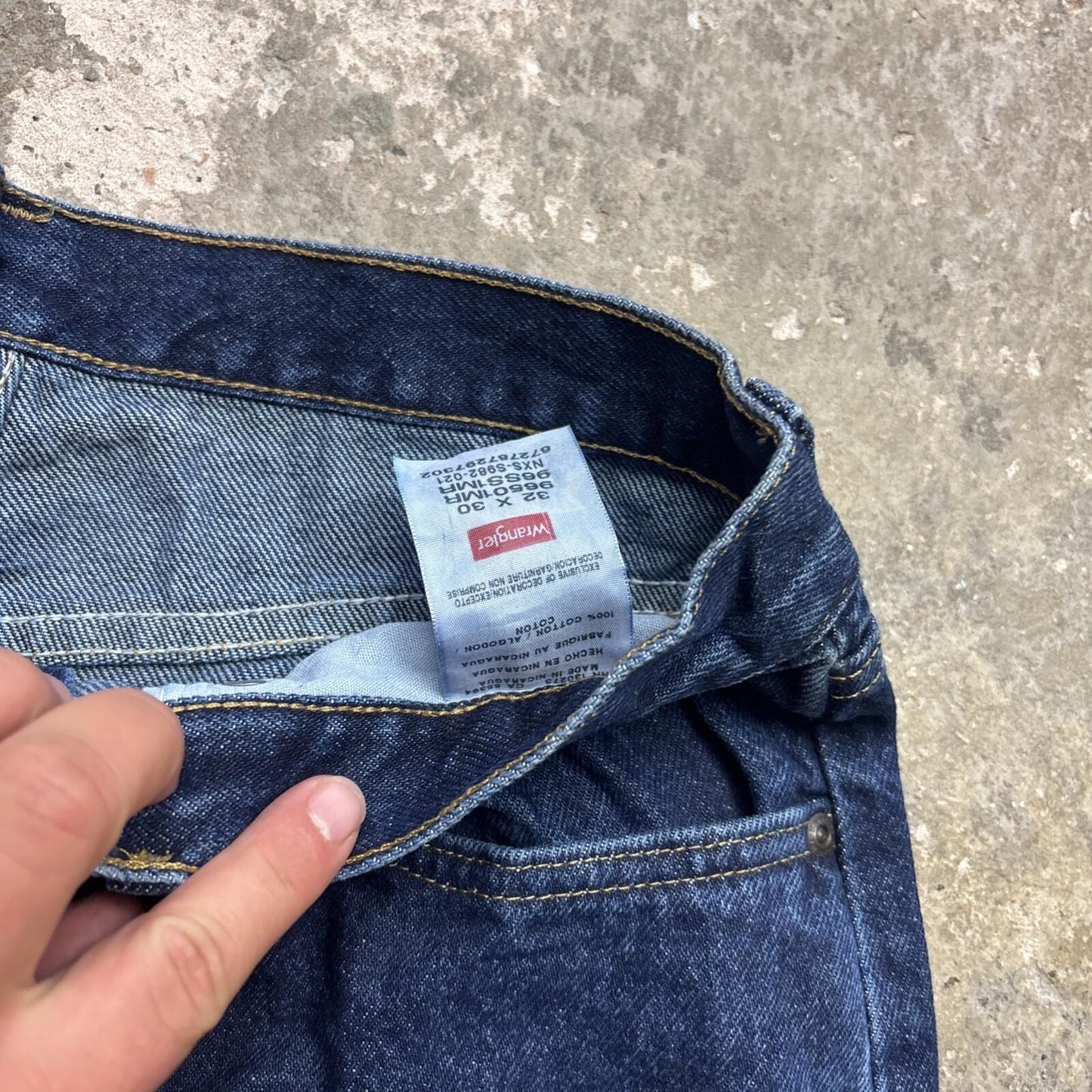 Blue Denim Wrangler Men’s Cut Off Shorts | W32
