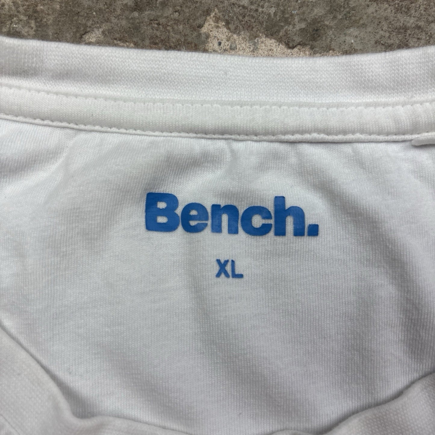 White Bench Logo Print T-Shirt | Size XL