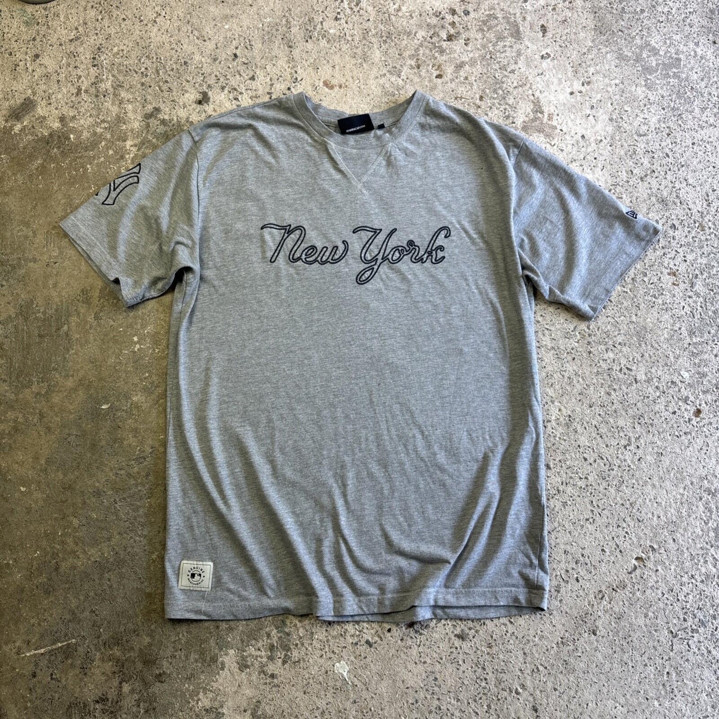 Grey New York Yankees Graphic New Era T-shirt Men's