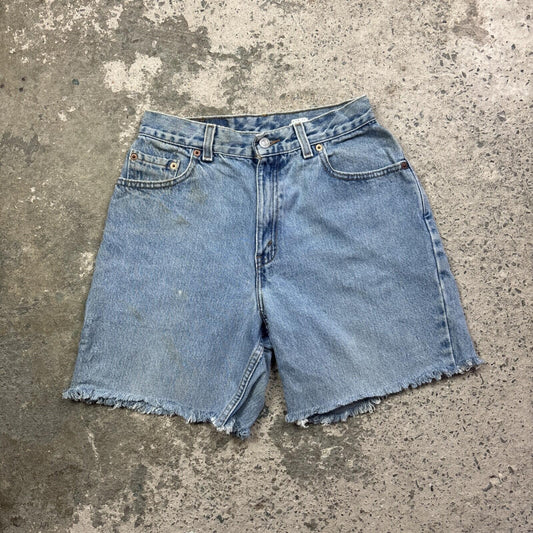 Blue Levis 550 Made in USA Cut Denim Women’s Jean Shorts | W26" / Size 8