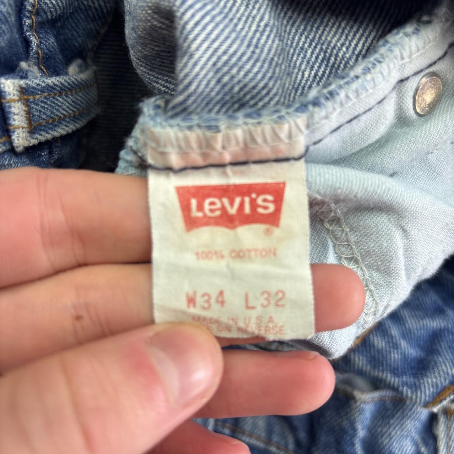 Blue Denim Levi’s Denim Cut Off Short Shorts  | W34"