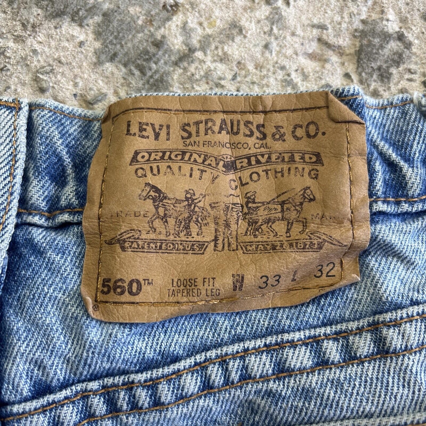 Light Blue Denim Levi’s Cut Off Short Shorts | W33"