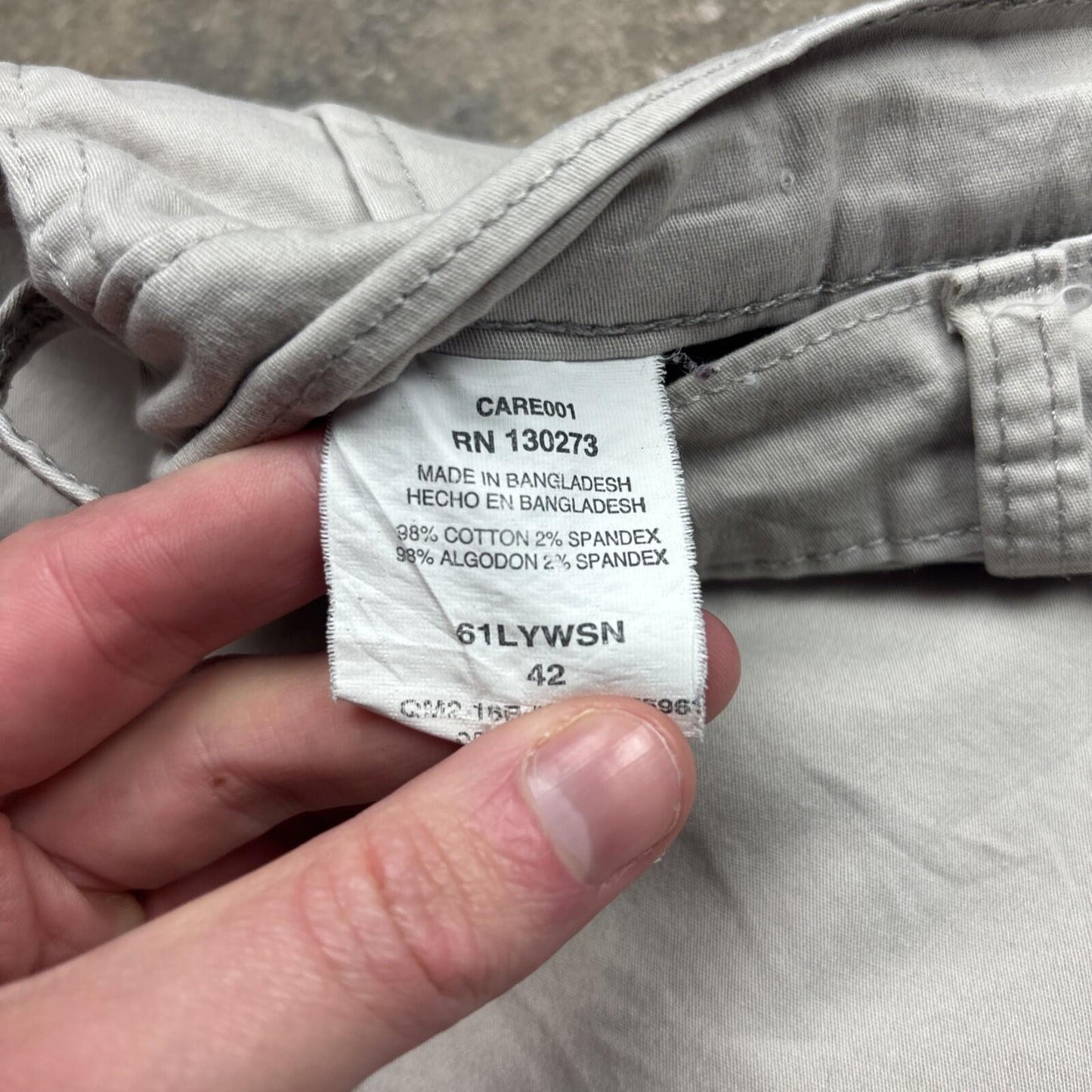 Beige Wrangler Cotton Chino Shorts | W42