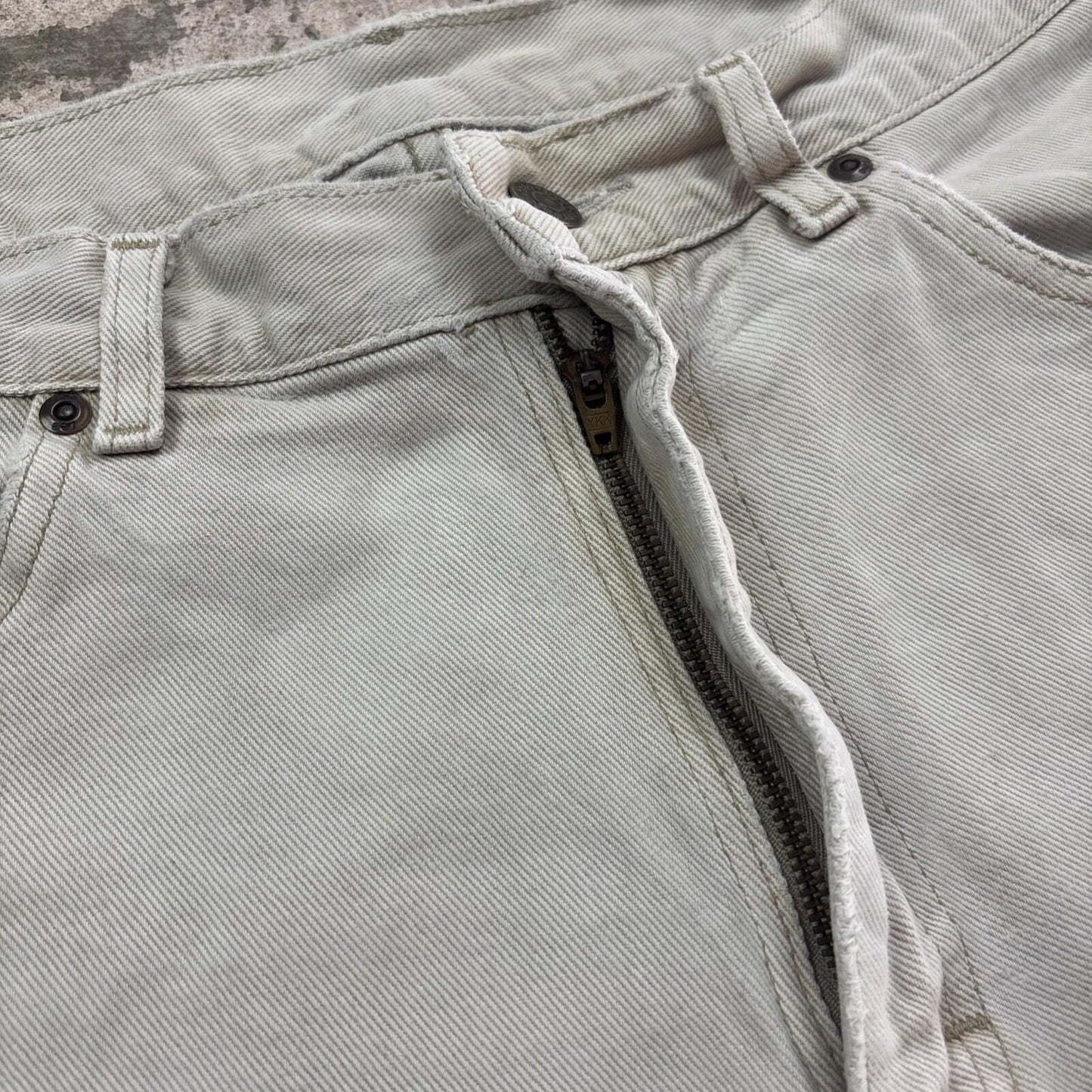 Vintage Beige Lee Relaxed  Jean Shorts | W36"
