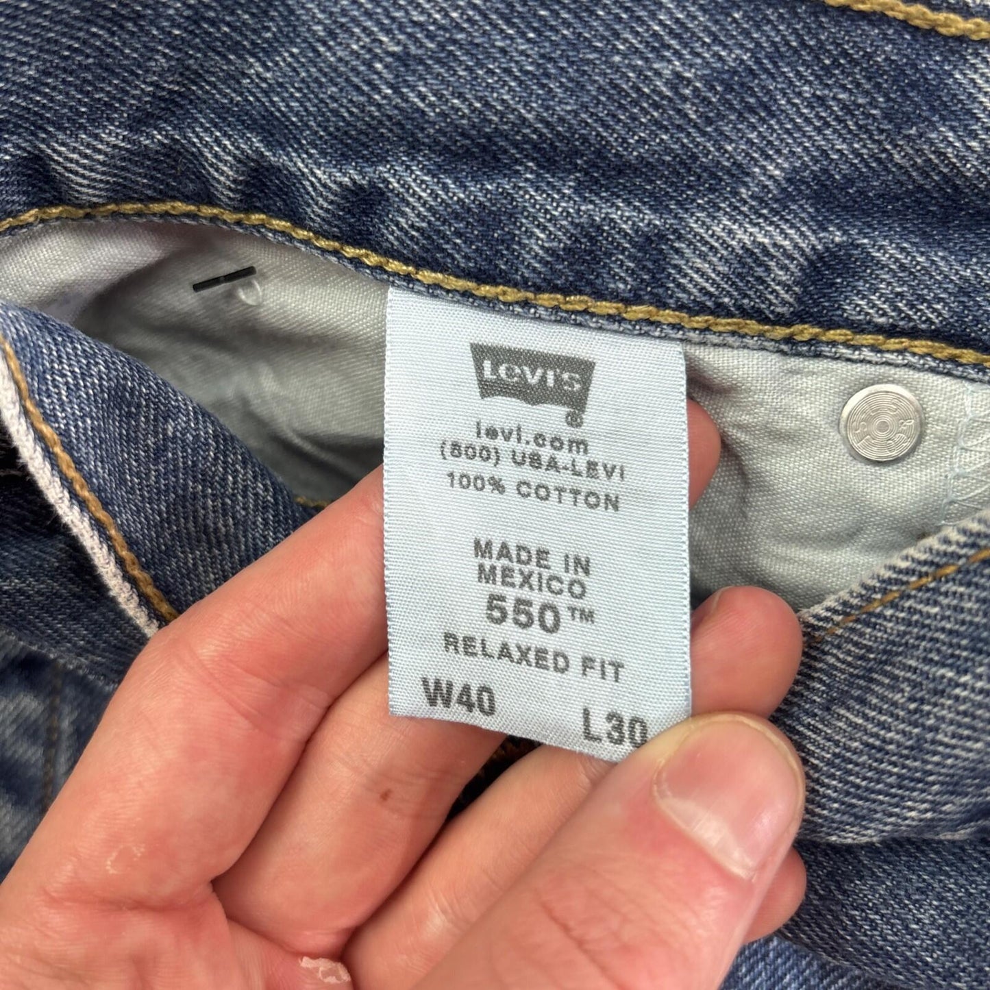 Vintage Blue Denim Levi’s 550 Relaxed Fit Jean Shorts | W40"