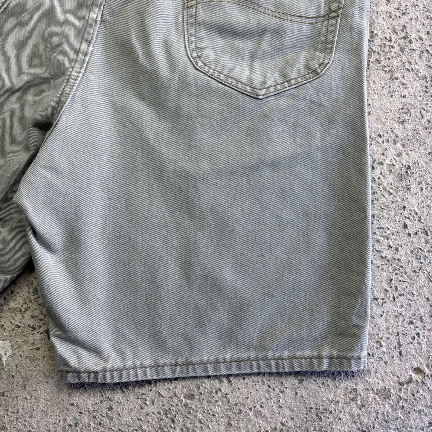 Grey Denim Lee Relaxed Fit Denim Jean Shorts | W38"