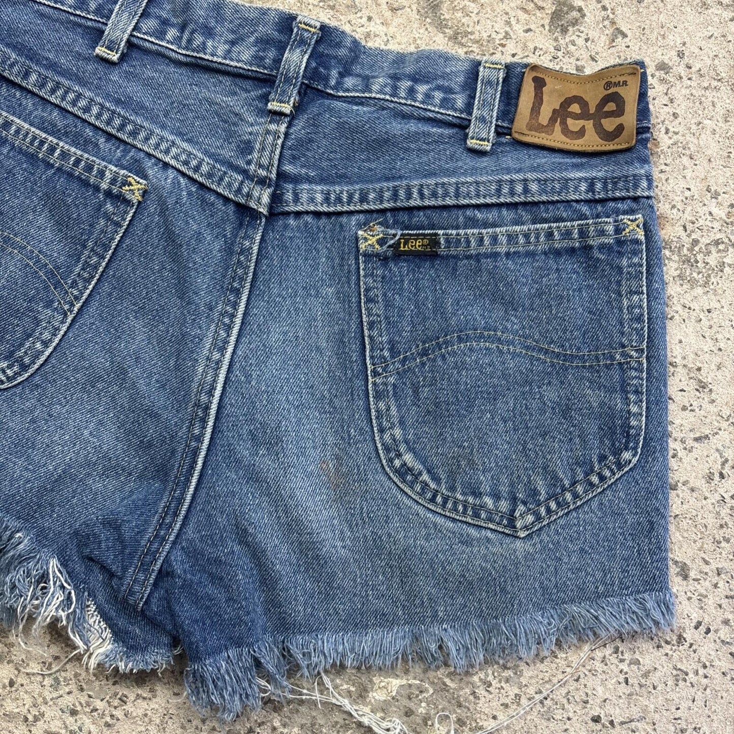 Blue Denim Lee Jean Short Shorts | W31
