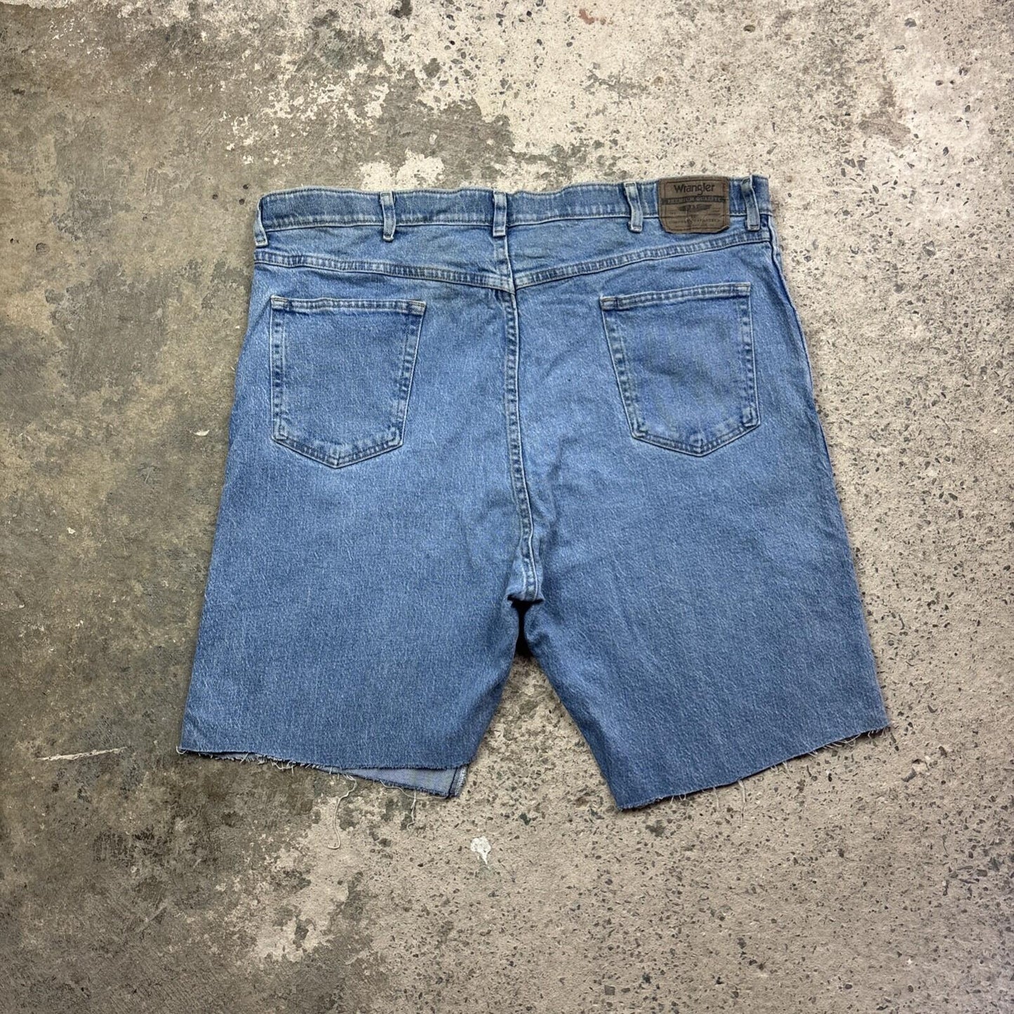 Blue Denim Wrangler Cut Off Jean Shorts | W42"
