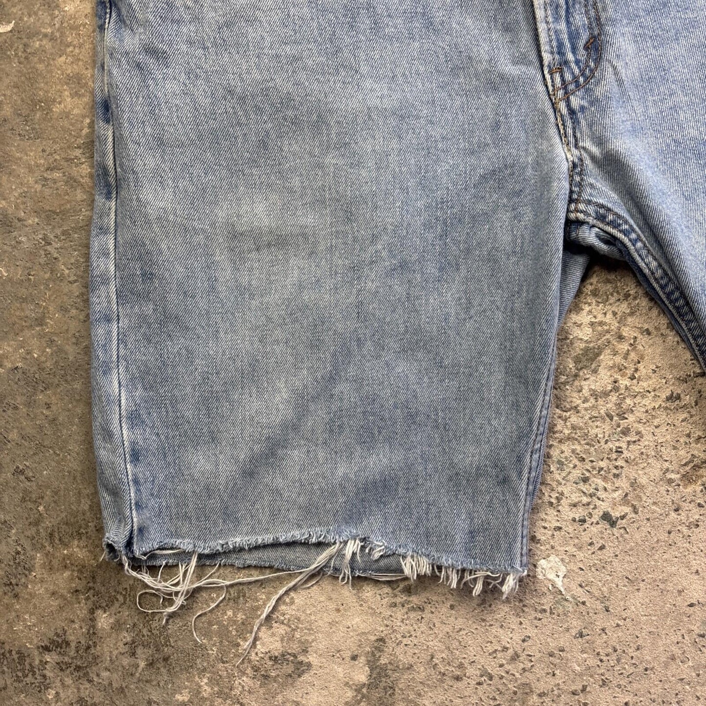 Blue Levi’s Denim Cut Off Jean Shorts In Regular Fit | W36"