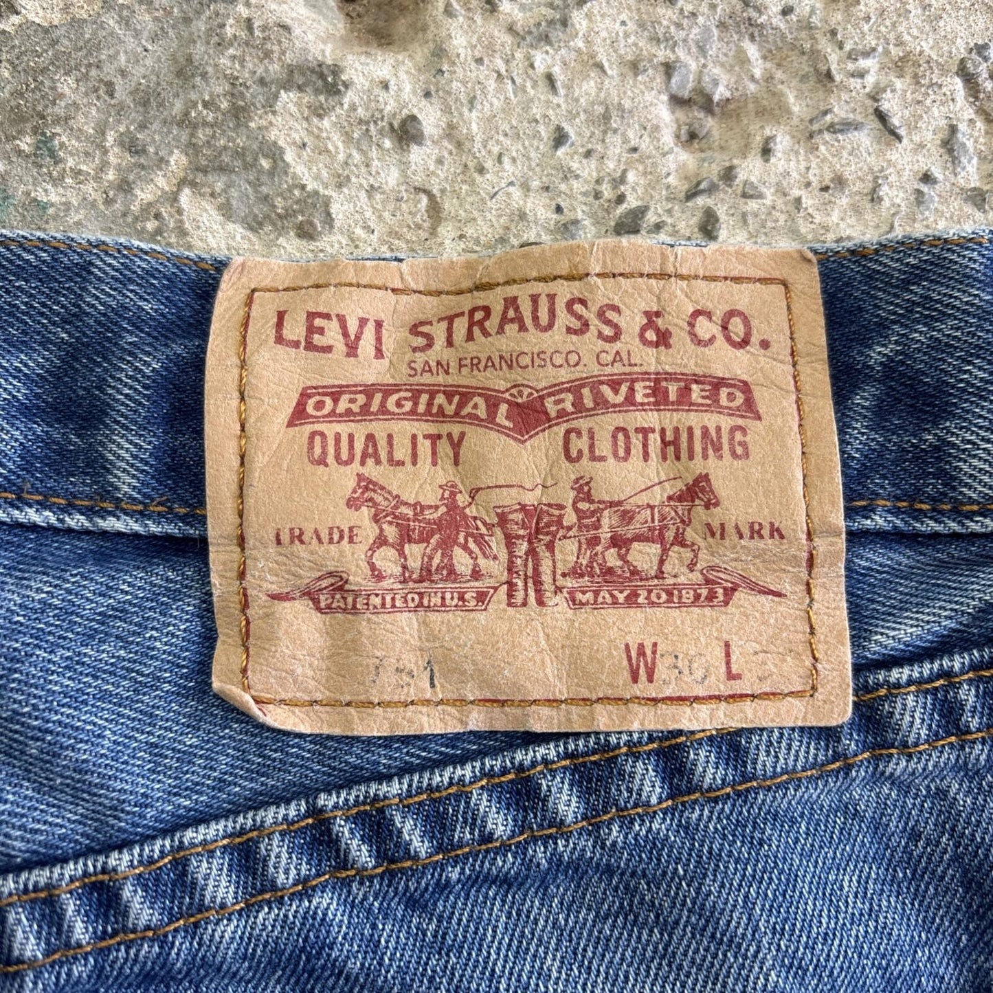 Blue Levi’s Denim Cut Off Shorts | W30"