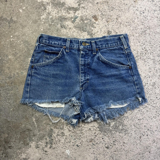 Blue Denim Lee Jean Short Shorts | W31