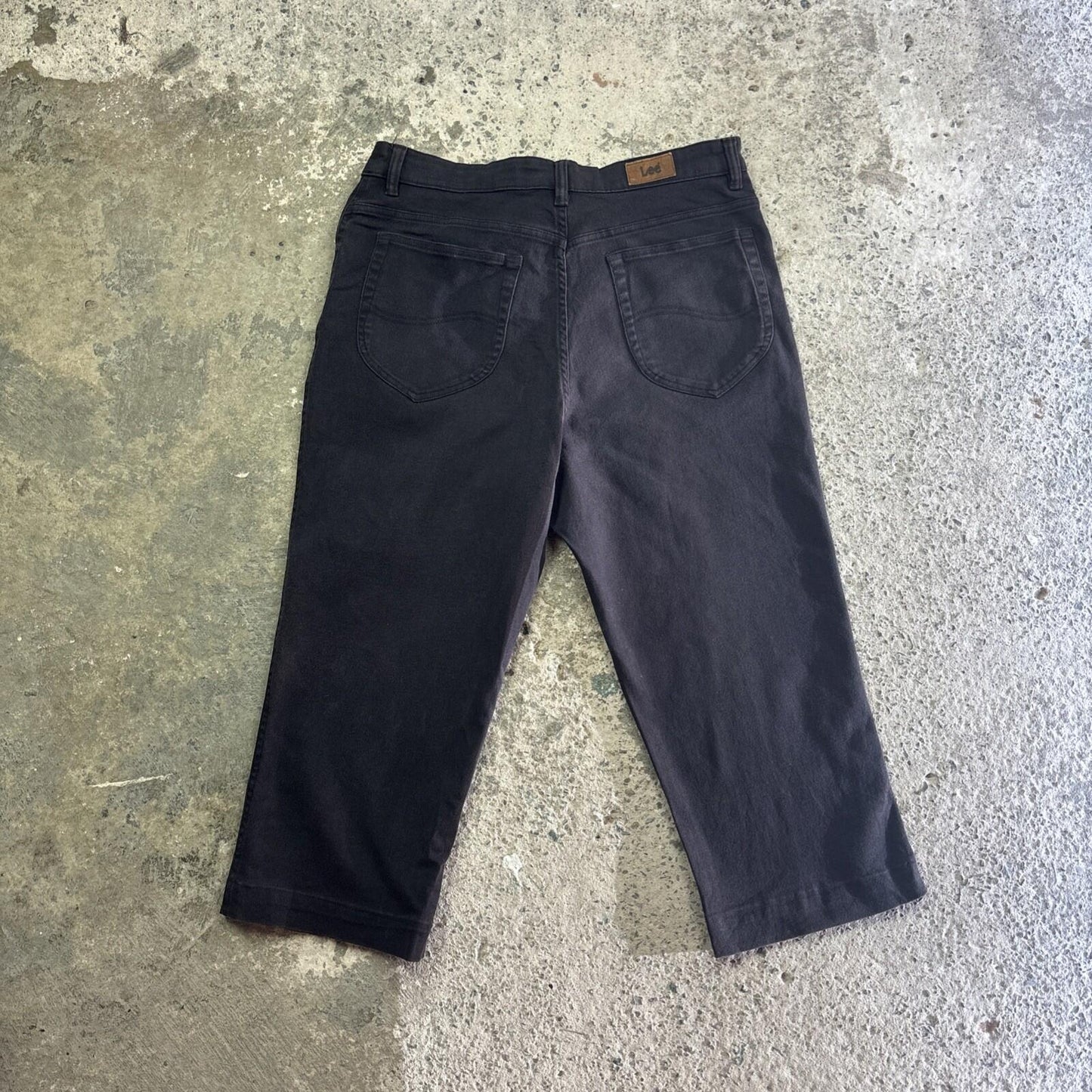Dark Denim Lee Capri Jean Shorts W34 UK14
