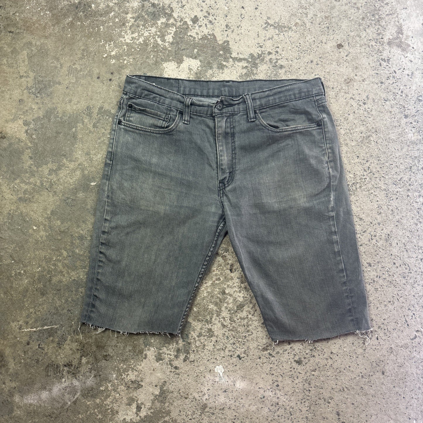 Grey Levis 511 Cut Off Jean Shorts | W36"