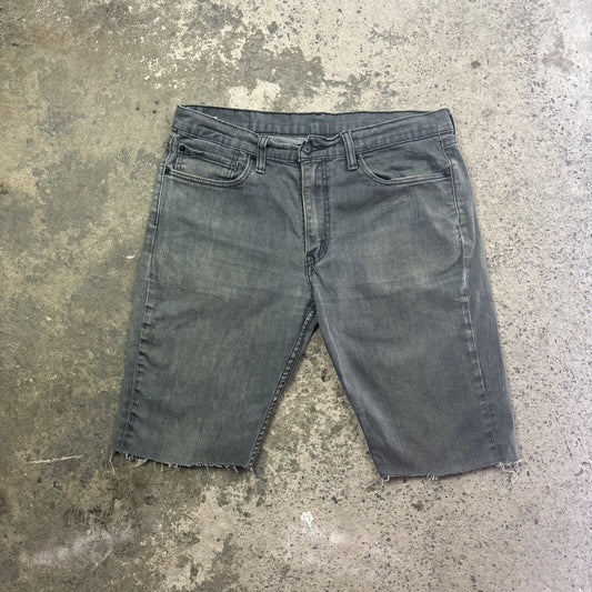 Grey Levis 511 Cut Off Jean Shorts | W36"