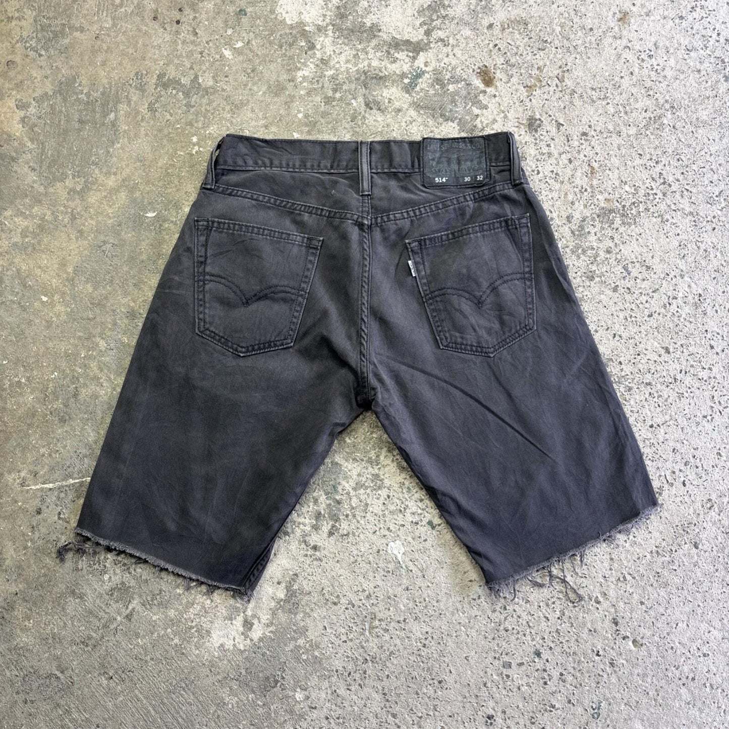 Dark Grey Levi’s 514 Cut Off Jean Shorts | W30"