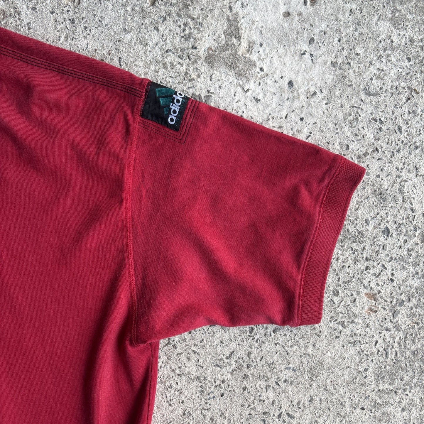 Vintage 90s Red Adidas Button Up Polo Shirt | Size: XL