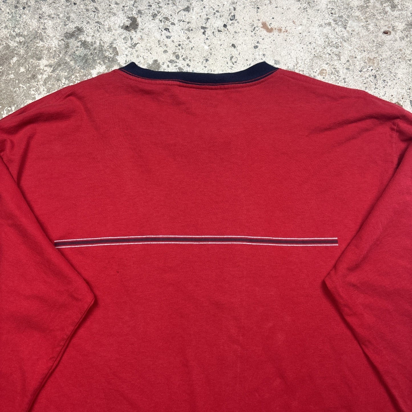 Red Long-Sleeve Náutica Graphic T-Shirt | Size: 2XL