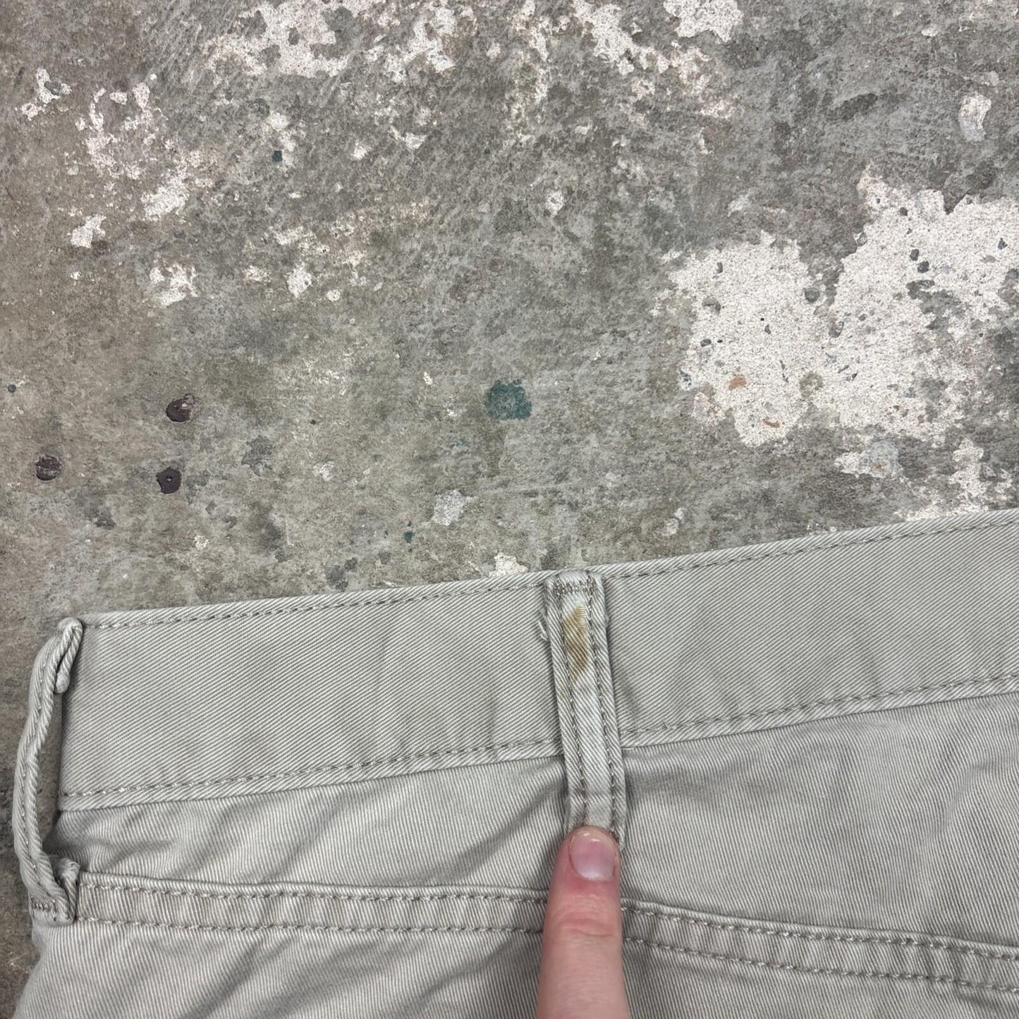 Biege Levis 514 Cotton Cut Off Shorts | W38"