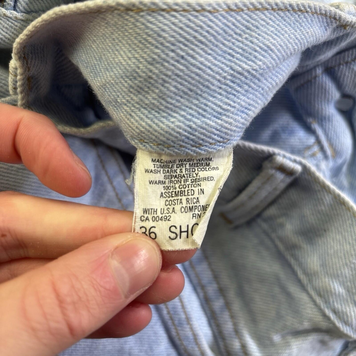 Light Blue Lee Denim Jean Shorts w/ Relaxed fit | W36