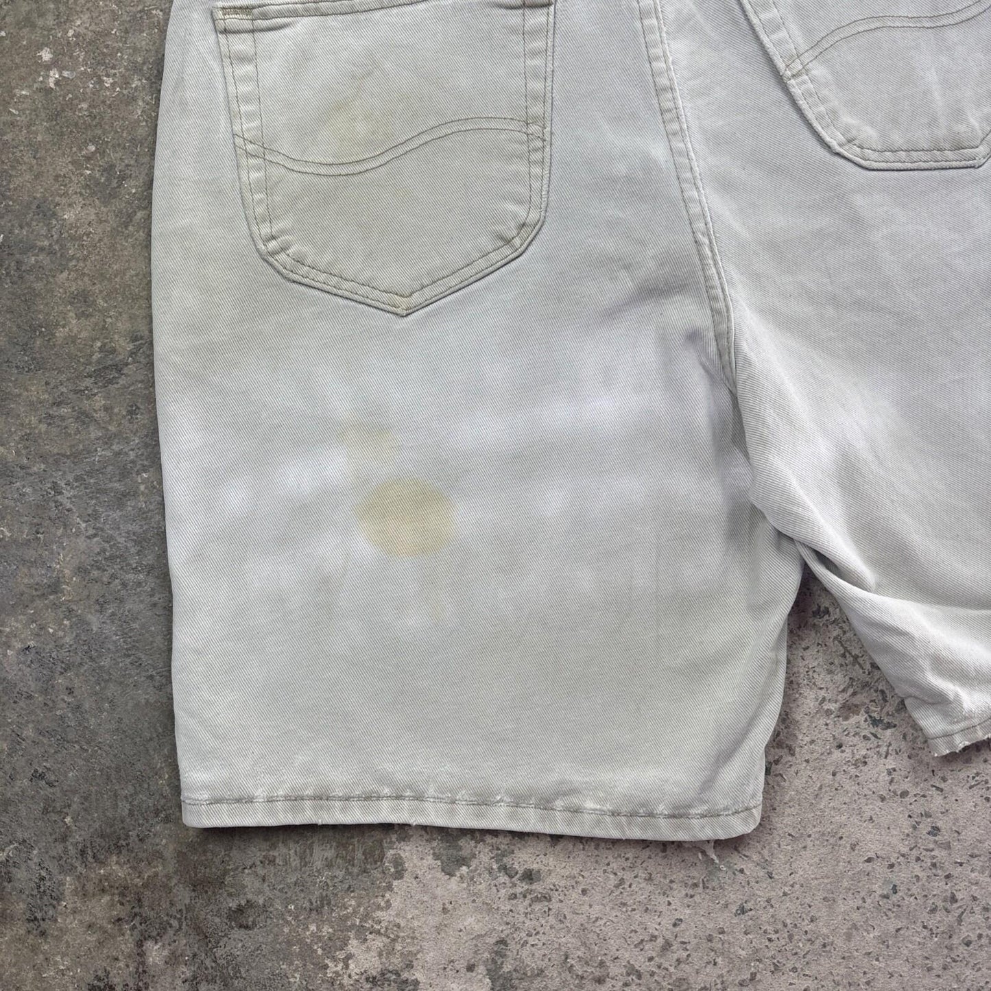 Vintage Beige Lee Relaxed  Jean Shorts | W36"