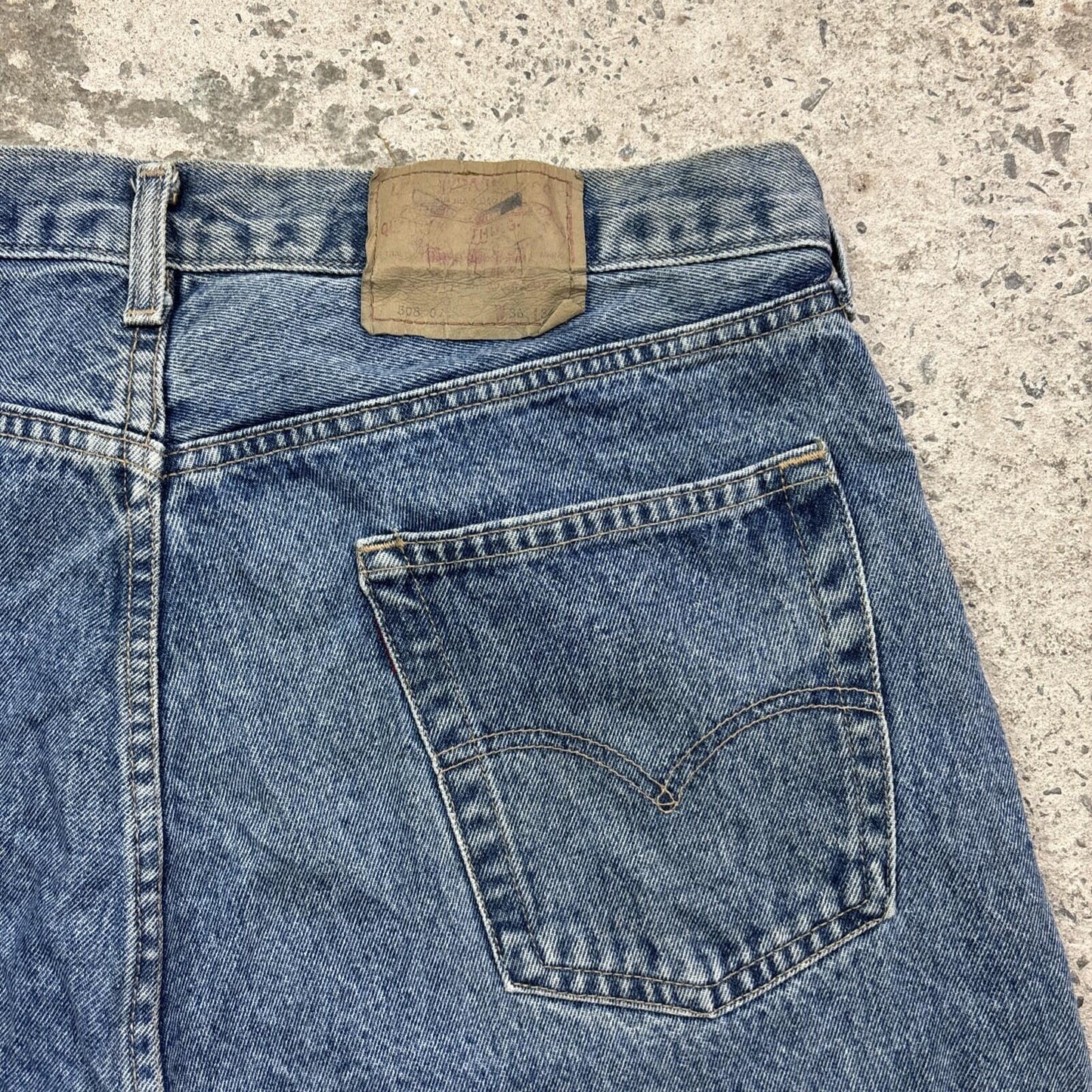 Blue Denim Levi’s 508 Cut Off Jorts | W36"