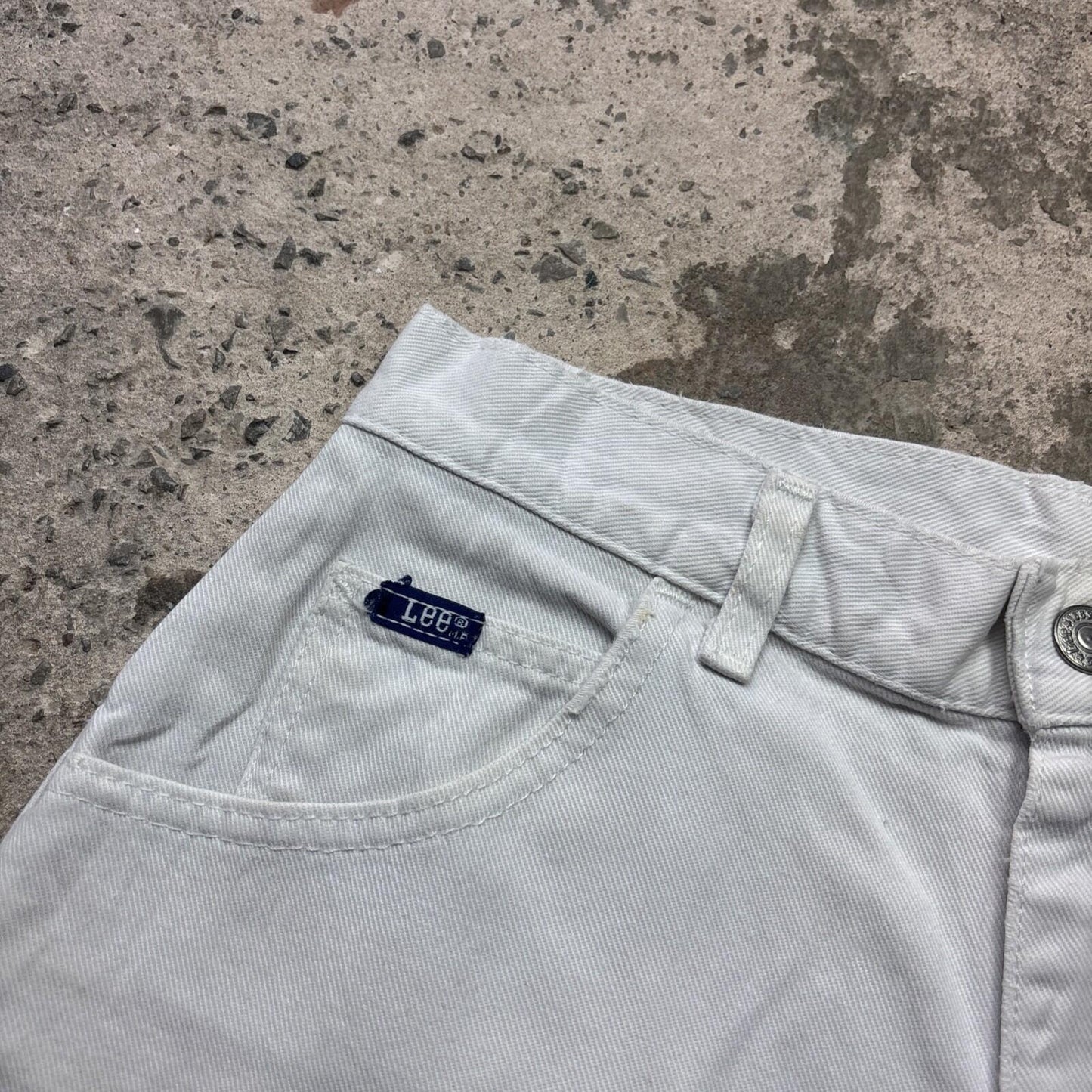 Vintage White Denim Lee Men’s Shorts | W29
