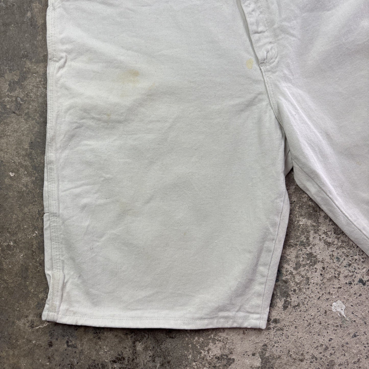 Cream Wrangler Cotton Carpenter Shorts | W38"