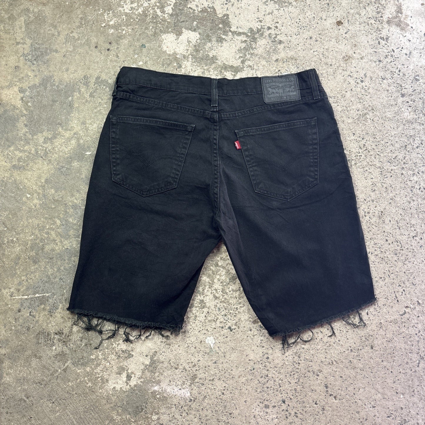 Black Levi’s 511 Cut Off Denim Jean Shorts | W36"