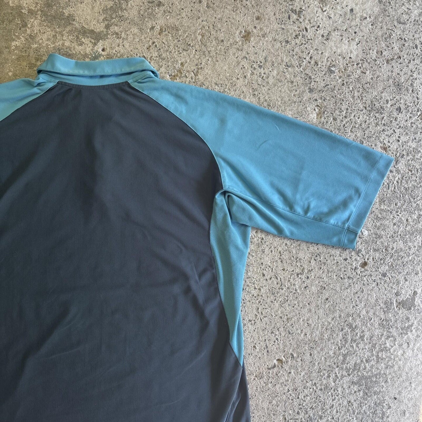 Navy & Blue Nike Dri-Fit Golf Button Up Polo Shirt | Size: L