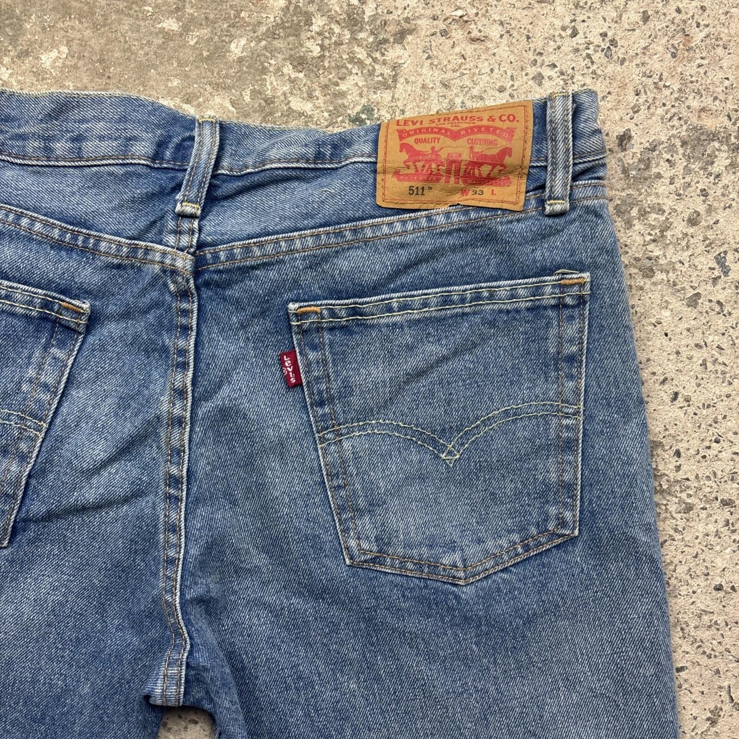 Blue Denim Levi’s 511 Cut Off Jean Shorts | W33"