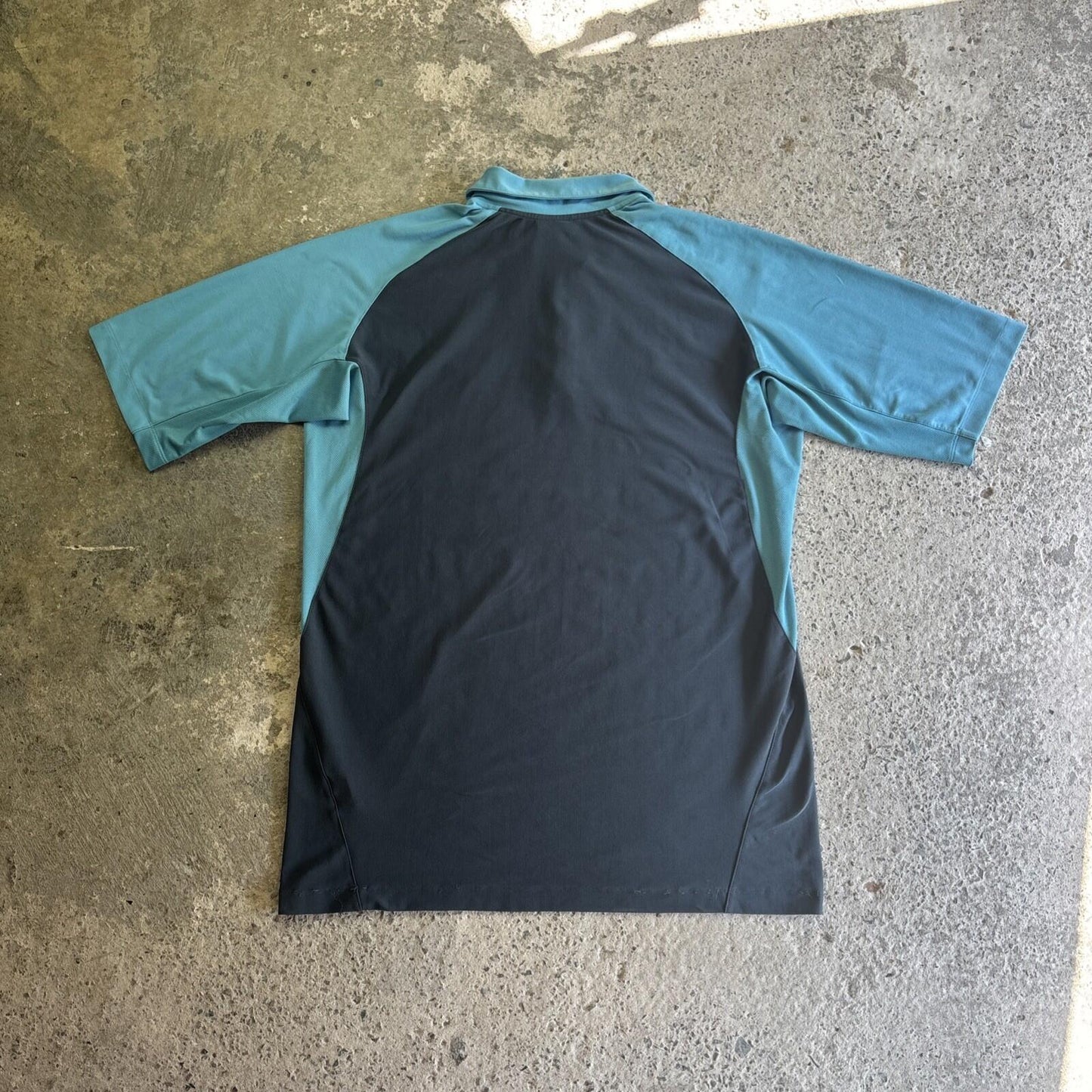 Navy & Blue Nike Dri-Fit Golf Button Up Polo Shirt | Size: L