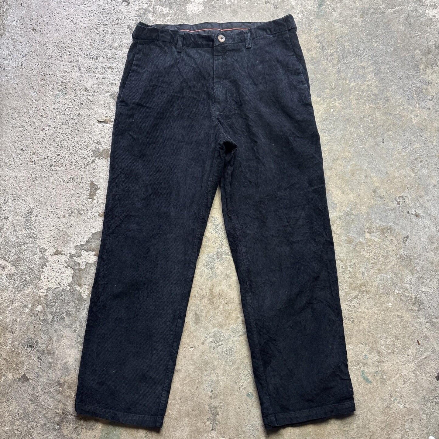 Black Corduroy Men’s Trousers - W36