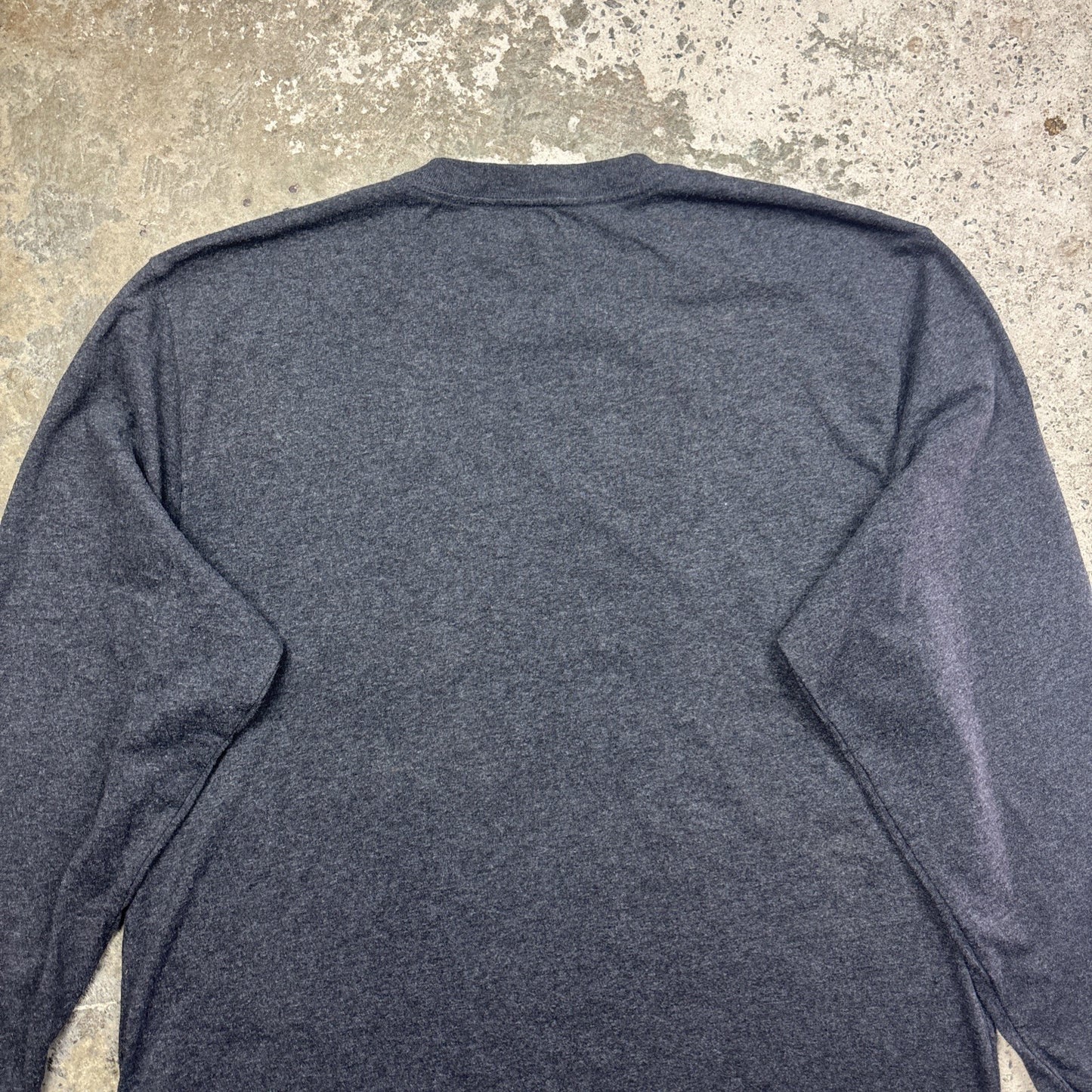 Carhartt Men's Grey Long Sleeve T-Shirt W/ Embroidered Logo | Size: L