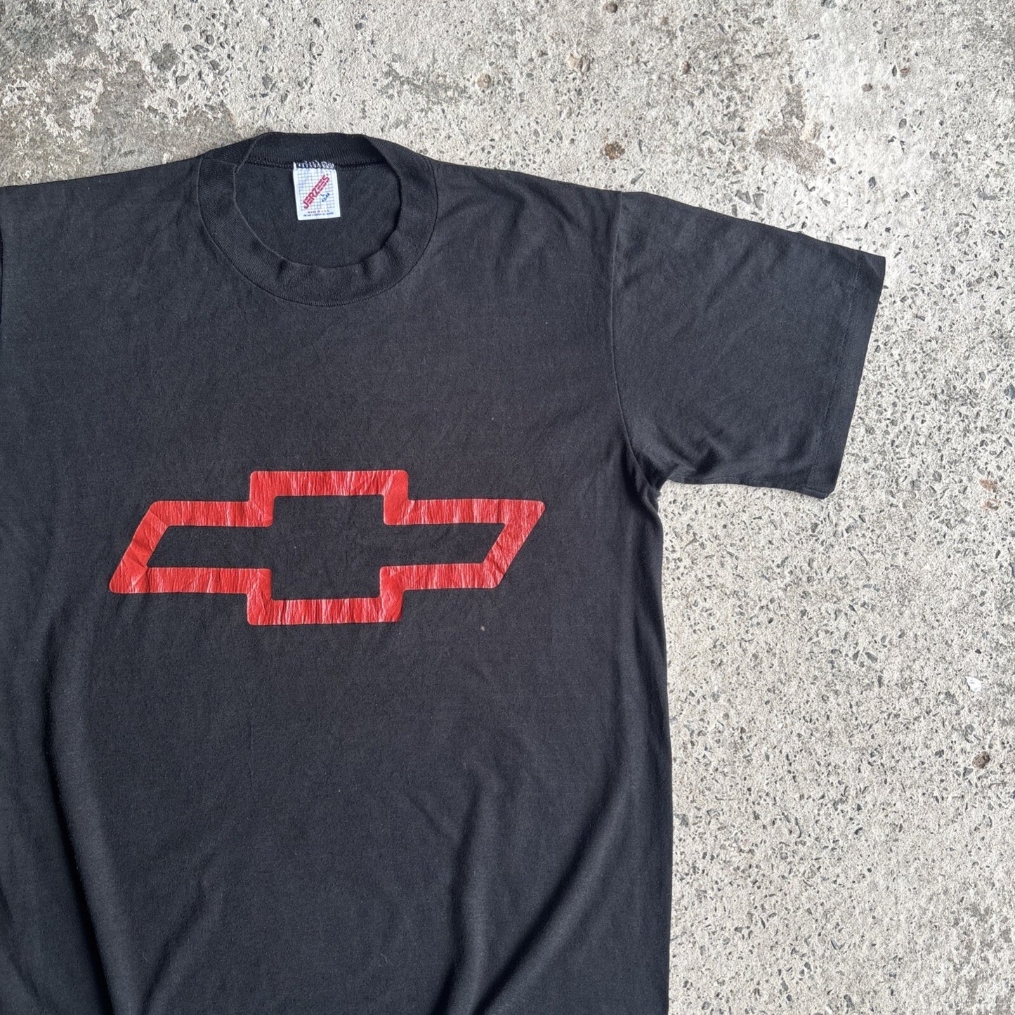 Black Chevrolet Graphic Print Single Stitch T-Shirt | Size L