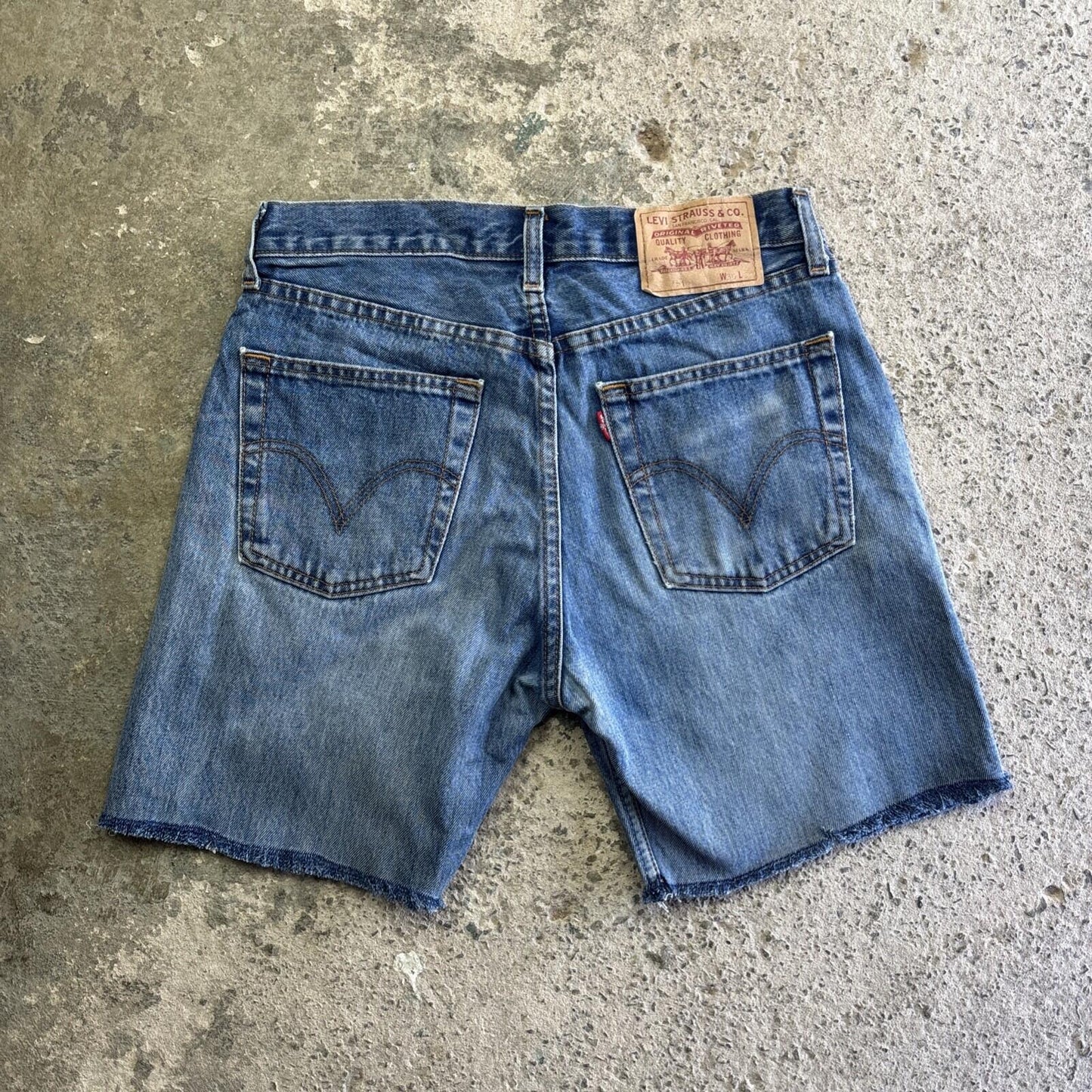 Blue Levi’s Denim Cut Off Shorts | W30"