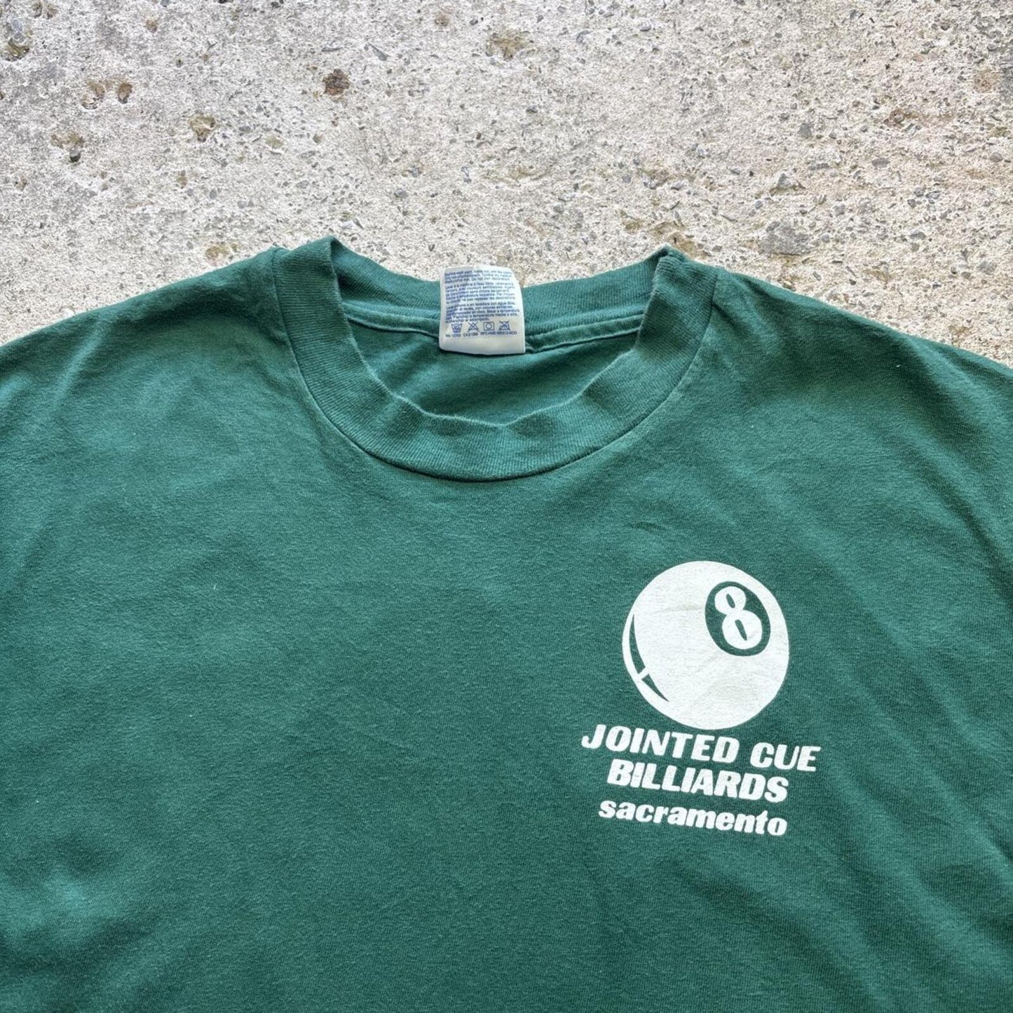 Vintage Green ‘Jointed Cue’ single stitch Hanes Beefy t-shirt - L