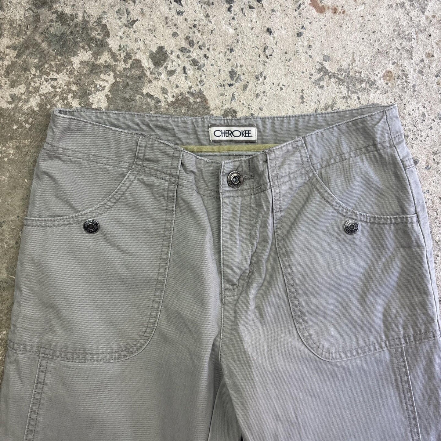 Grey Y2K Cherokee 3/4 Length Women’s Trousers | Size 8
