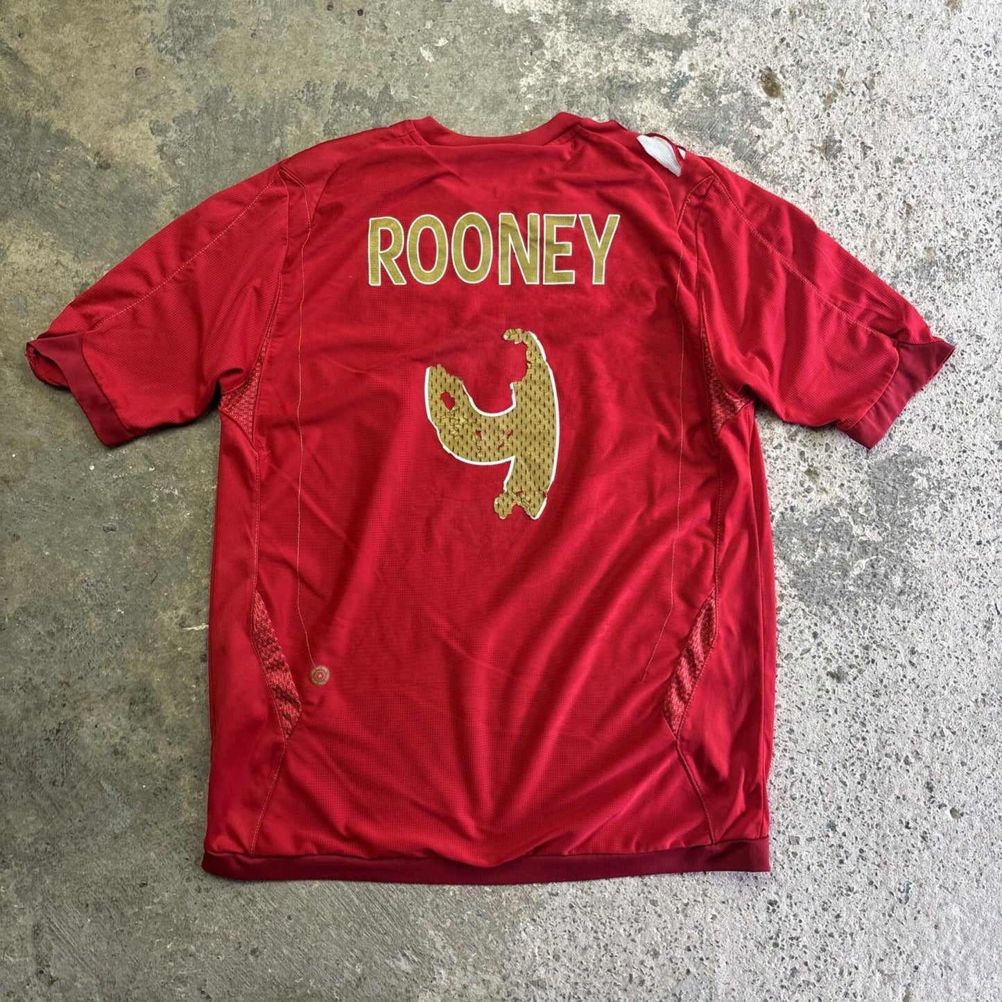 2006-08 Umbro England Rooney #9 Away Football Men’s Shirt | M