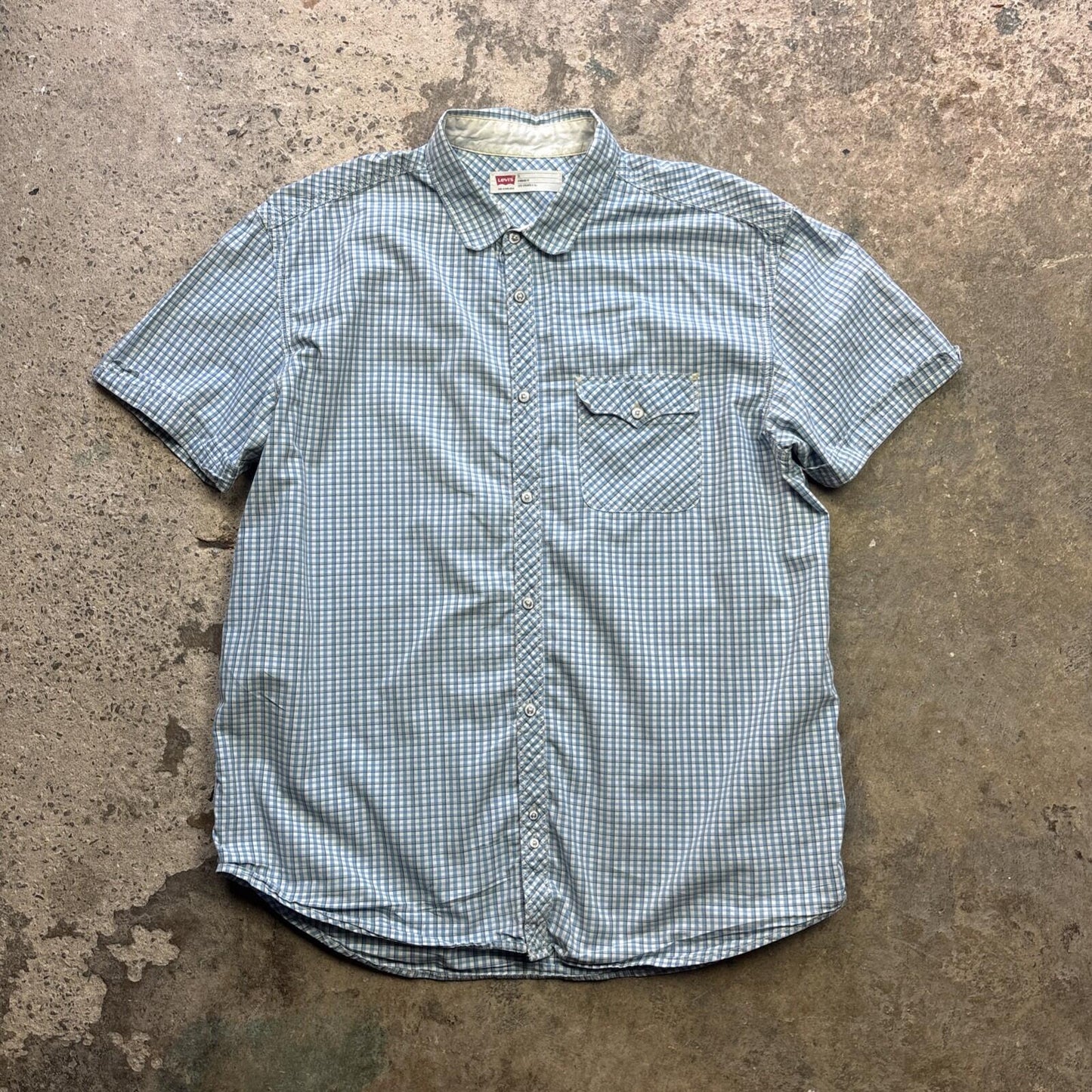 Blue Levi’s Chequered Short Sleeved Shirt Men’s  - XL