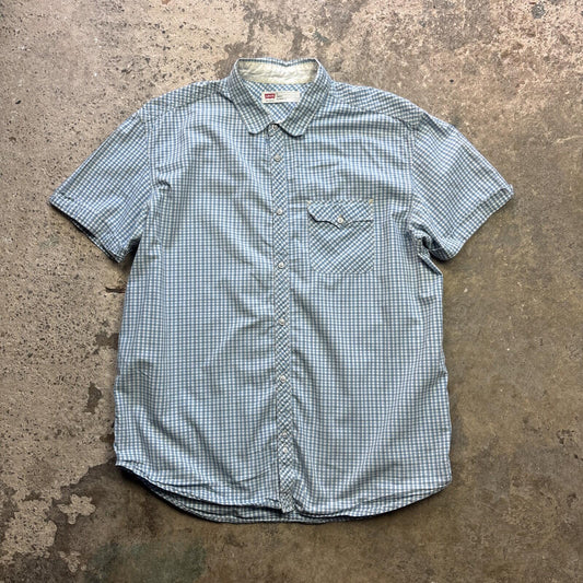 Blue Levi’s Chequered Short Sleeved Shirt Men’s  - XL