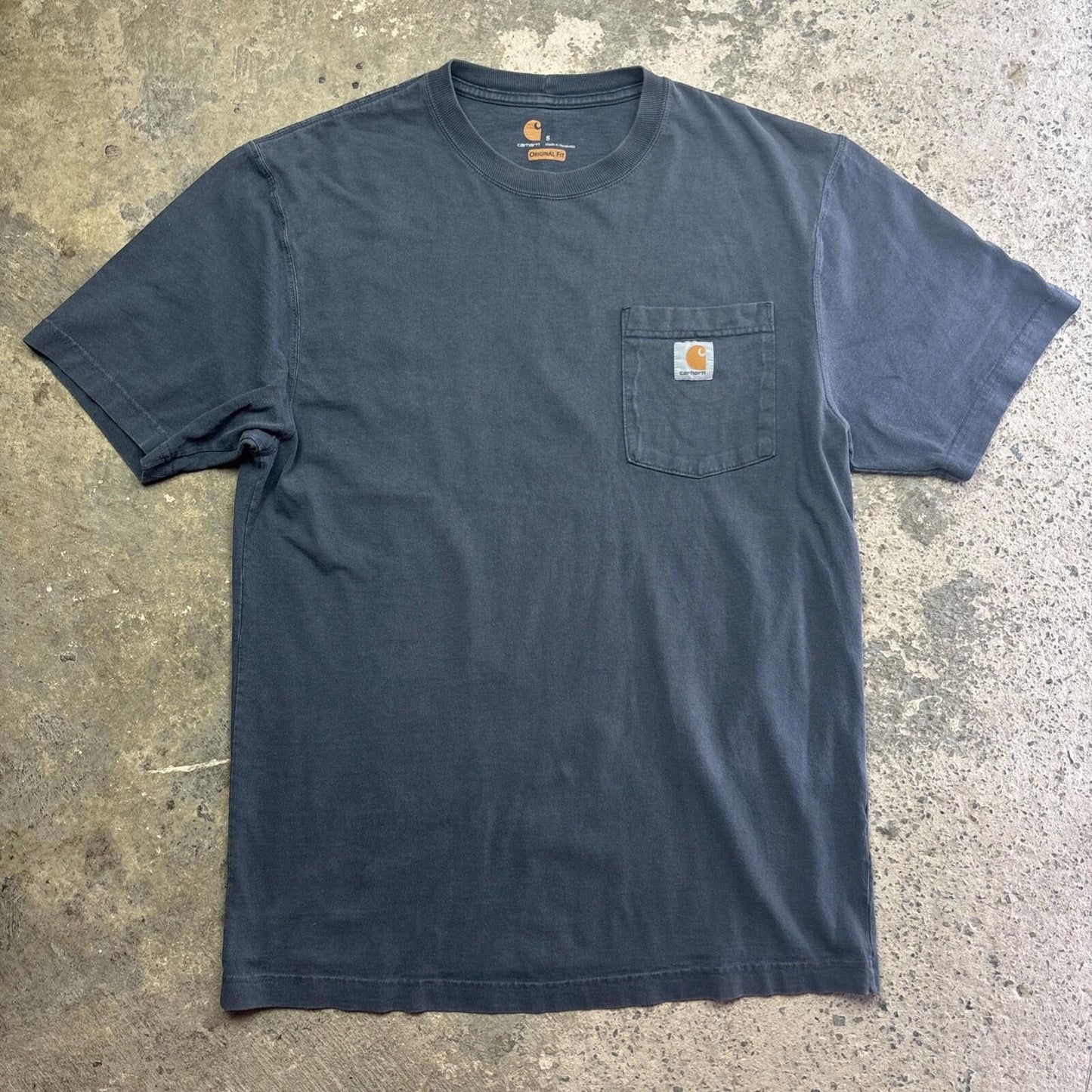 Grey Carhartt Pocket Men’s Original Fit T-shirt | Size S