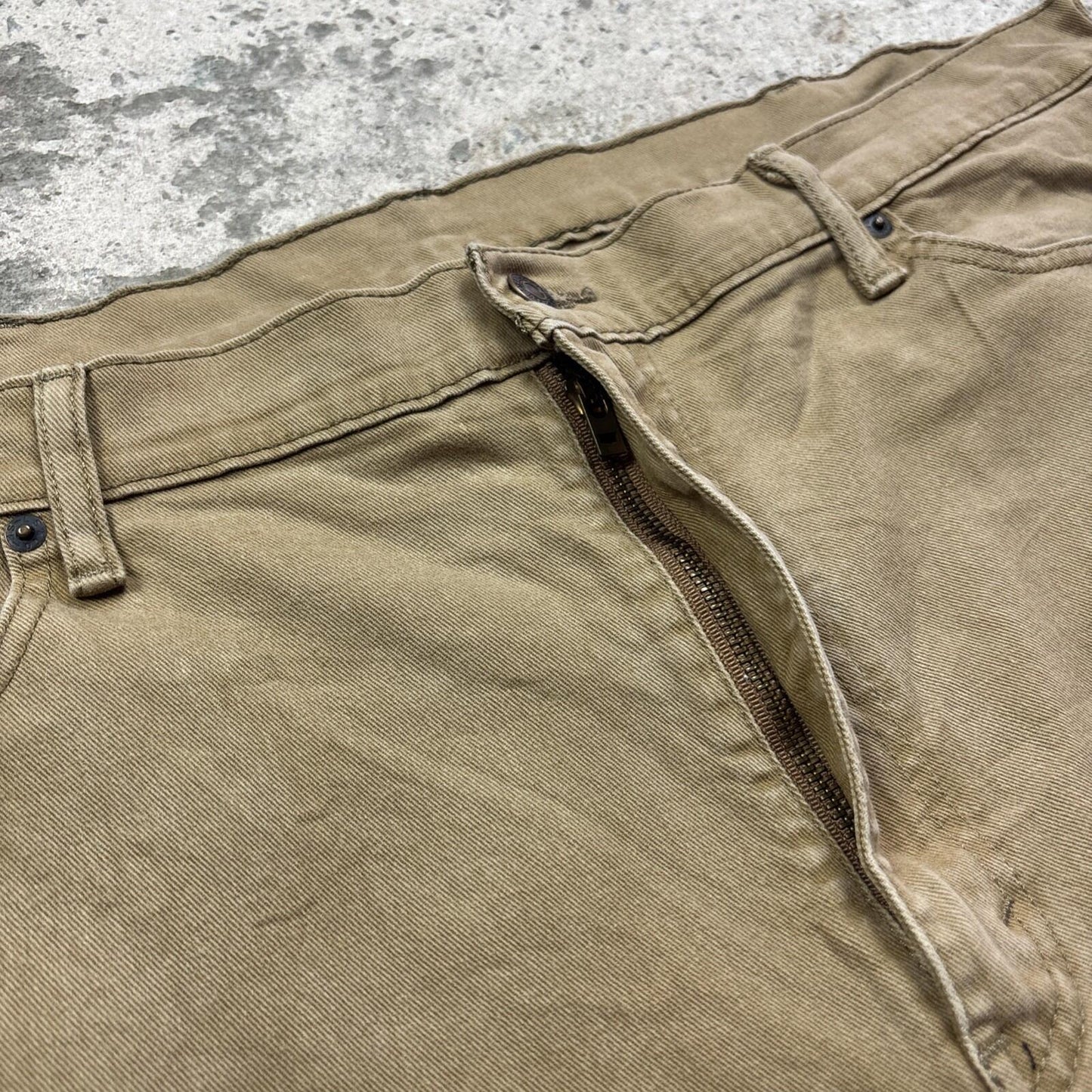 Tan Levi’s 513 Cut Off Denim Shorts | W42"
