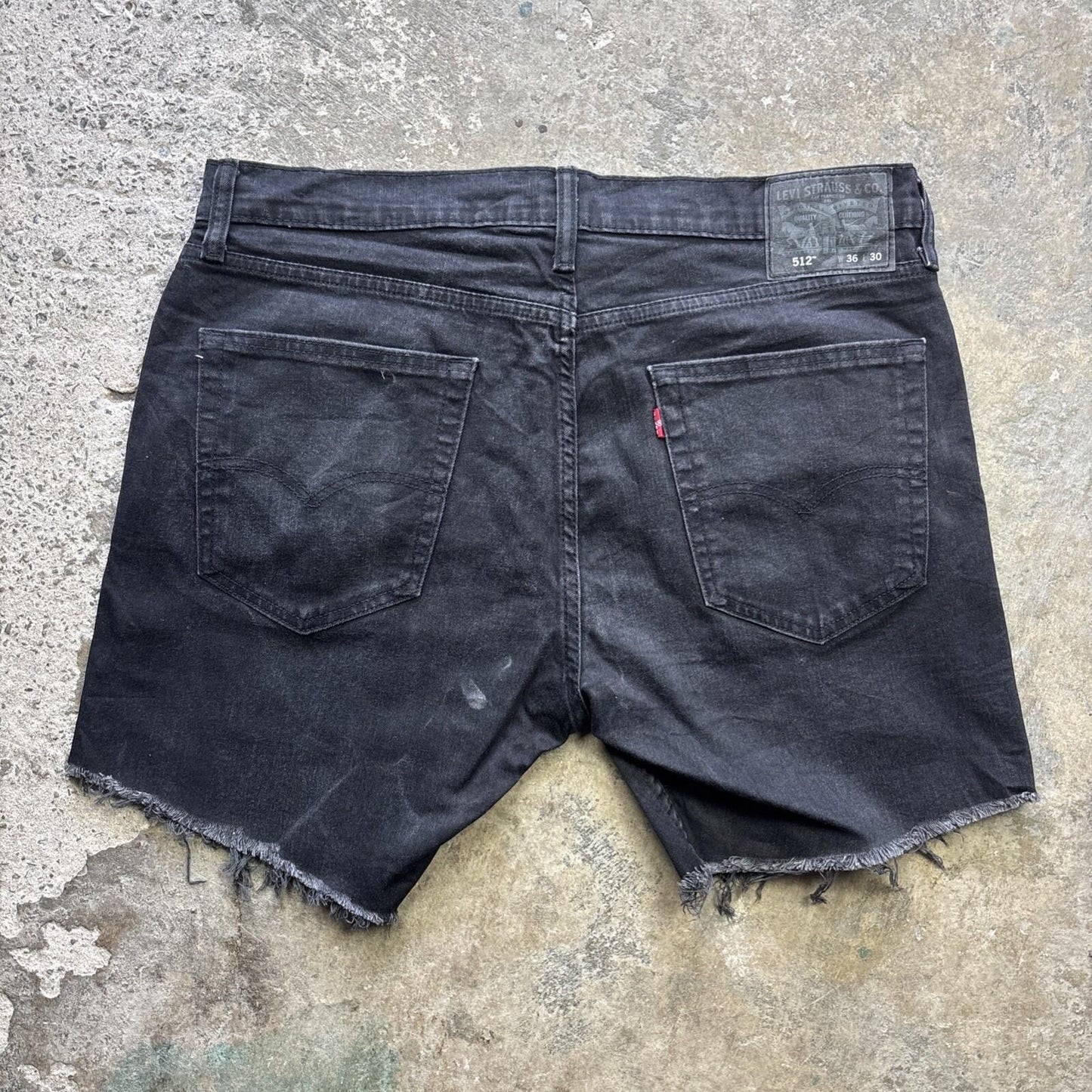 Black Levi 512 Men’s Cut Off Shorts - W36